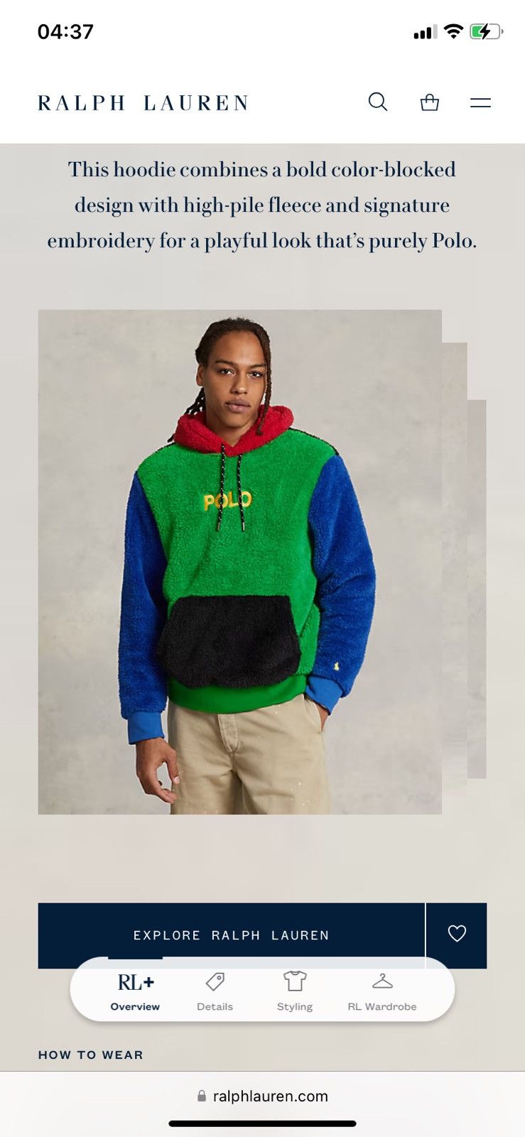 Polo Ralph Lauren Ralph Lauren Color Blocked Pile Fleece Hoodie Sherpa Size US M / EU 48-50 / 2 - 8 Thumbnail