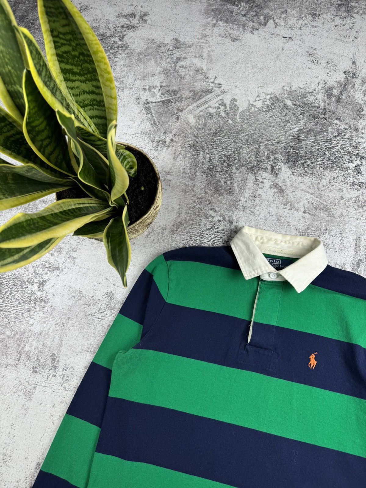 Polo Ralph Lauren Vintage 90S Polo Ralph Lauren Striped Green Retro OldMoney Pullover Longsleeve Size US S / EU 44-46 / 1 - 6 Thumbnail