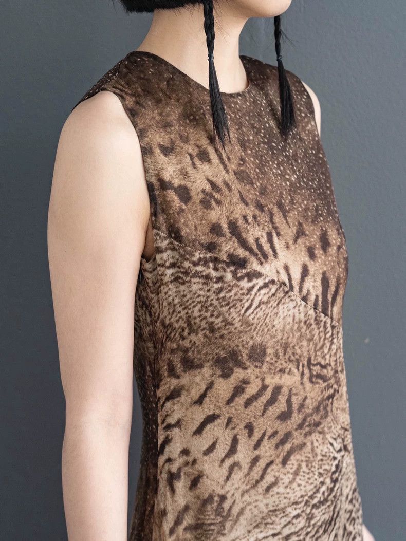 Kenzo KENZO Leopard patchwork silk dress vintage Size XS / US 0-2 / IT 36-38 - 7 Thumbnail
