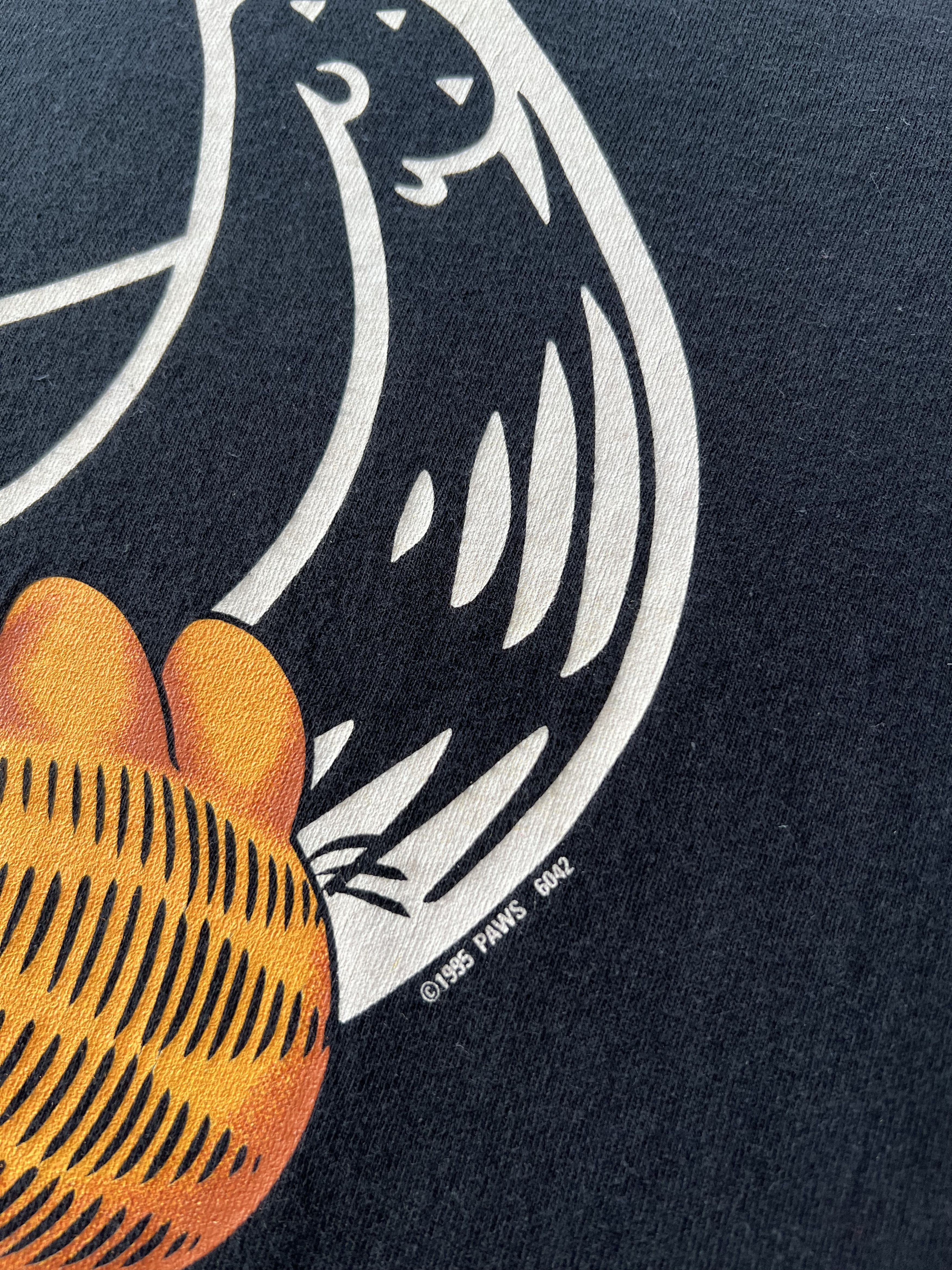 Cartoon Network Vintage 1995 Garfield Cartoon Movie Black T-shirt Size US XL / EU 56 / 4 - 7 Thumbnail