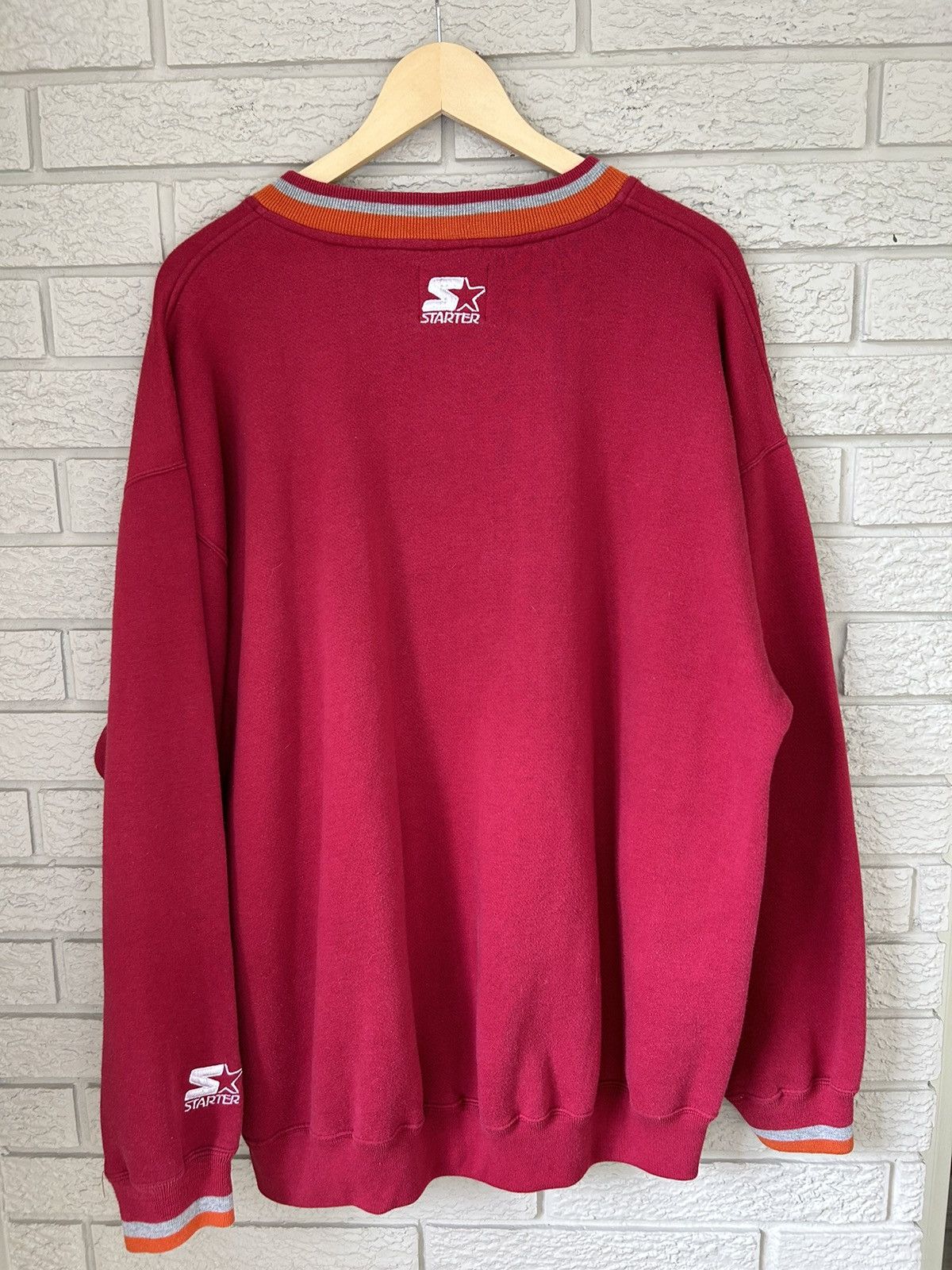 Starter Vintage Starter Virginia Tech Pullover Sweater Size US XL / EU 56 / 4 - 4 Thumbnail