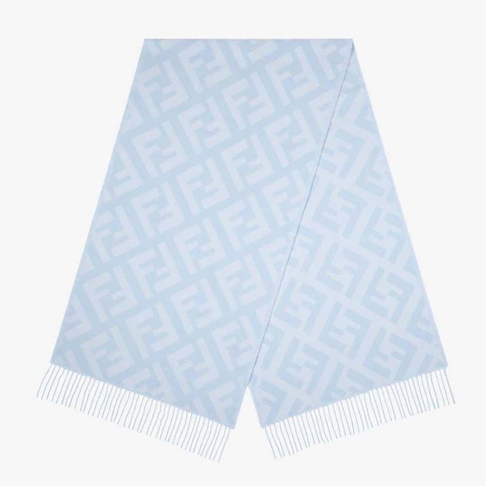 image of Fendi O1Loc1C0124 Scarf In Light Blue, Men's