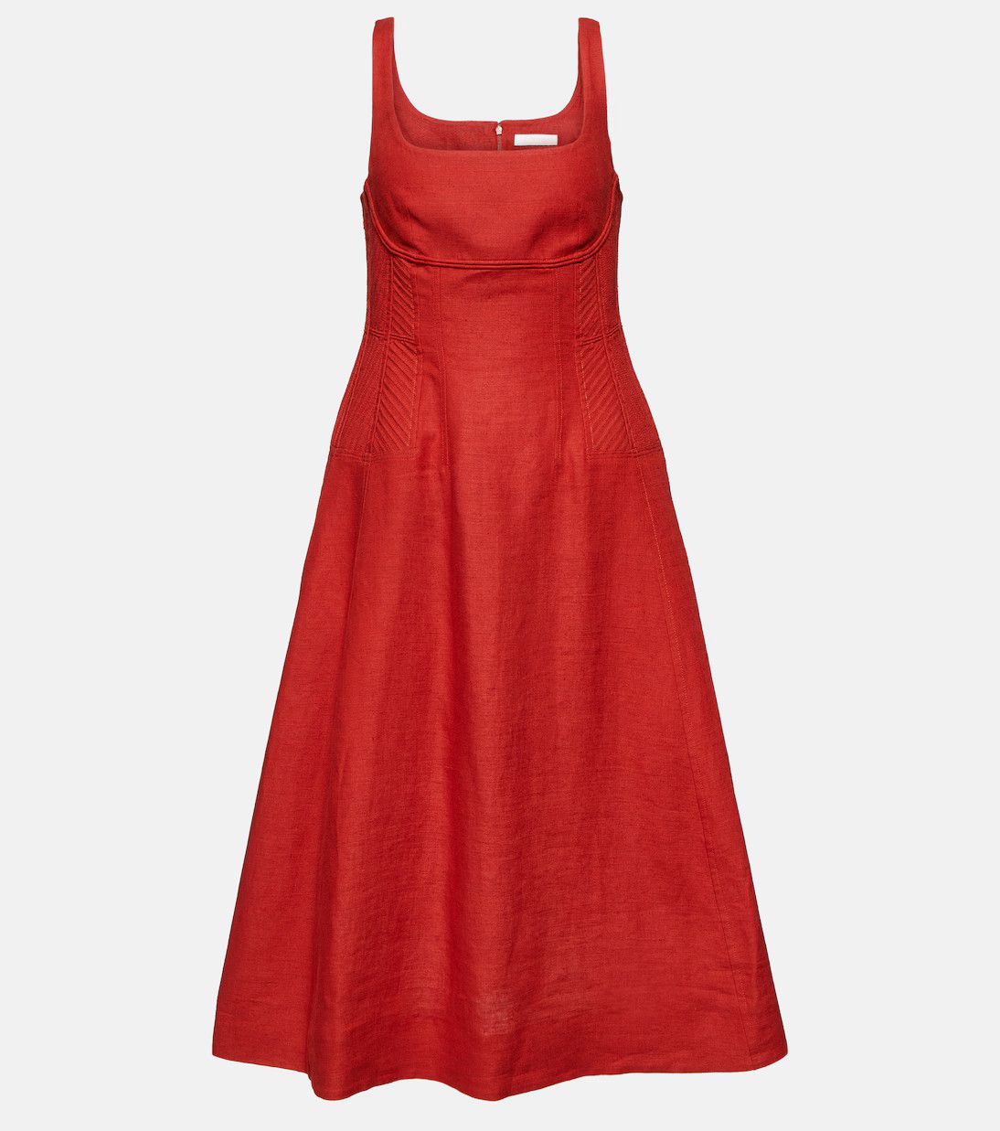 Chloe o1y0825 Midi Dress in Red Size S / US 4 / IT 40 - 1 Thumbnail