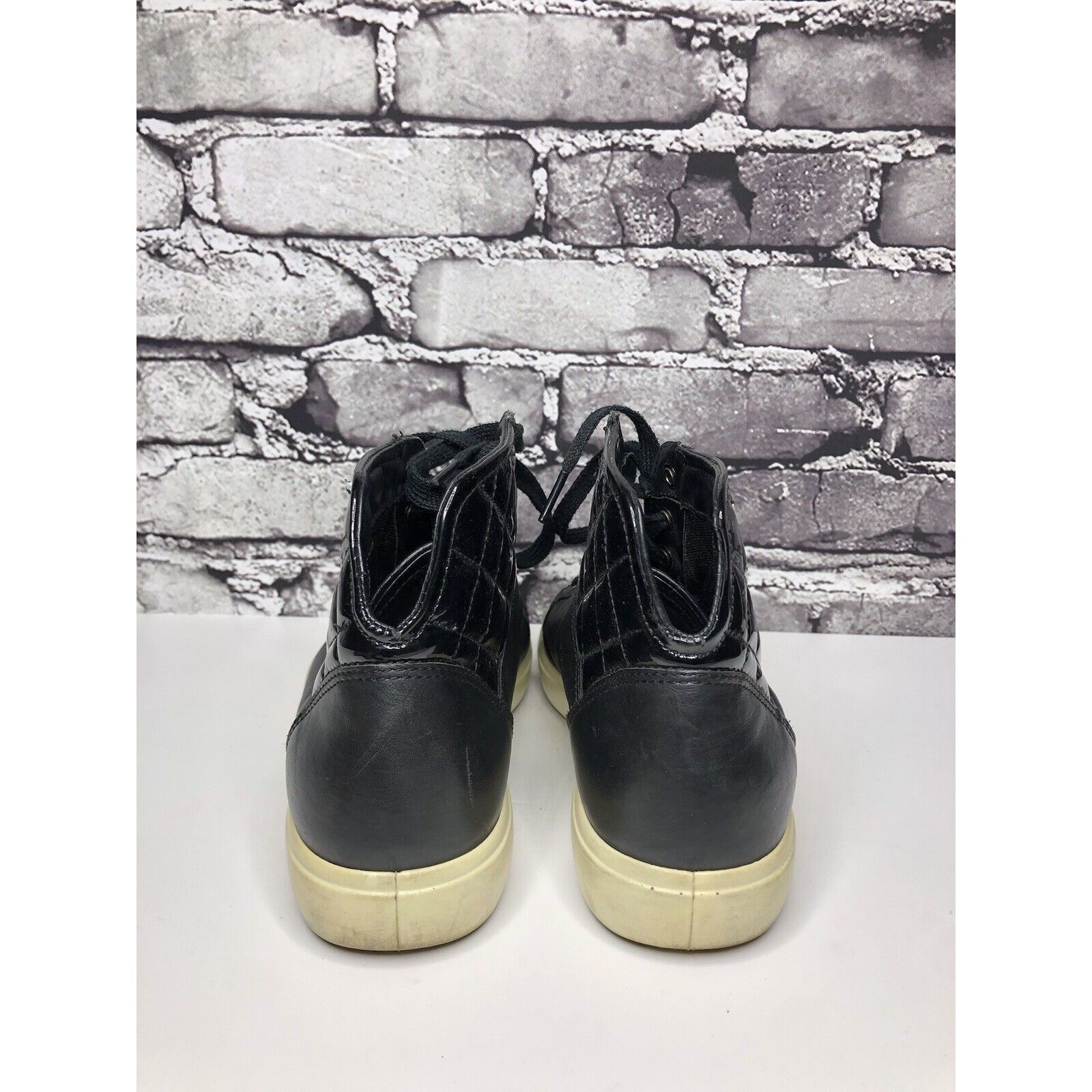 Ecco ECCO Soft 7 Black Leather Quilted Comfort Casual Sneakers Sh Size US 7.5 / IT 37.5 - 5 Thumbnail