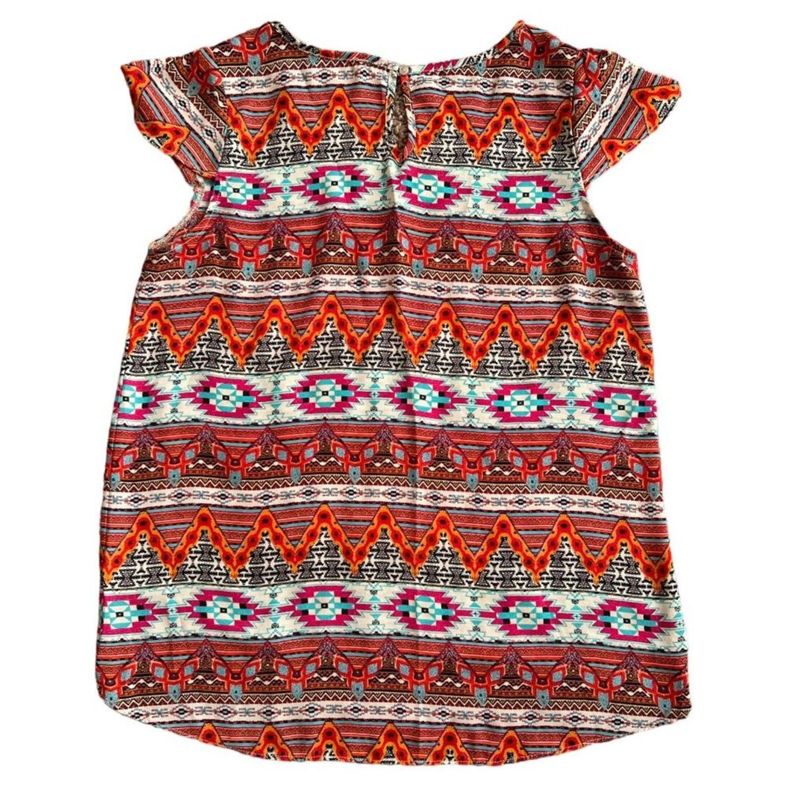 Other pink Rose Multicolor Printed Boat Neck Short Sleeve Top, M Size M / US 6-8 / IT 42-44 - 3 Thumbnail