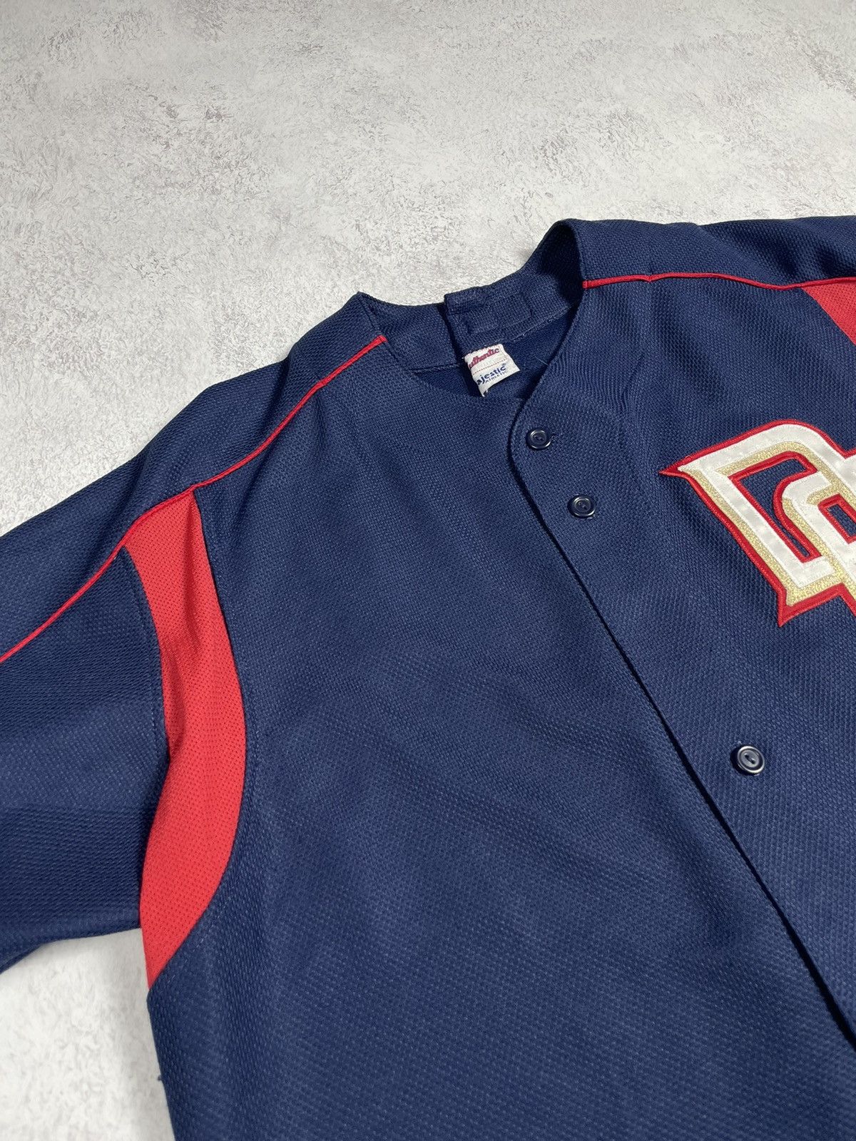 MLB × Majestic × Vintage Majestic DC Washington Nationals Patch Baseball Vntg Jersey Size US XL / EU 56 / 4 - 4 Thumbnail