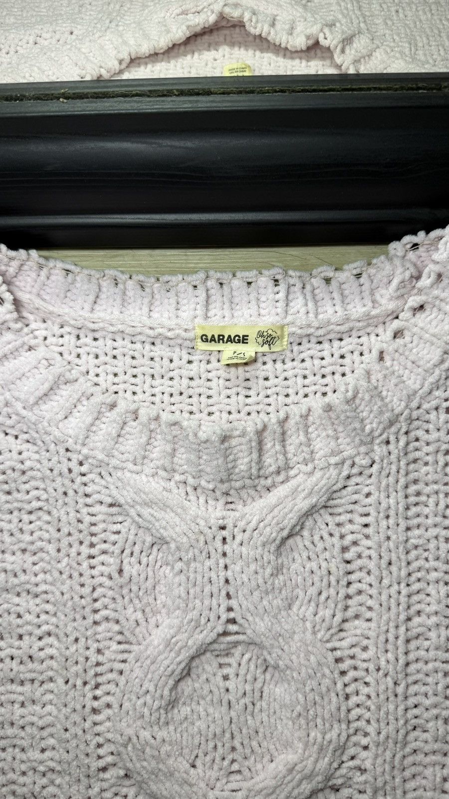 Garage Y2K Pink Garage Pink Cable Knit Cardigan Crewneck Sweatshirt Size S / US 4 / IT 40 - 3 Thumbnail