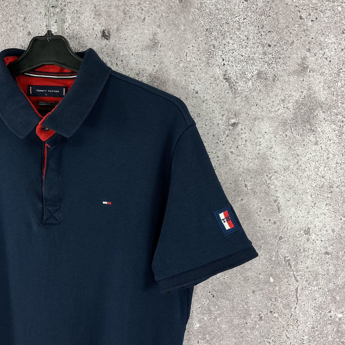 Japanese Brand × Tommy Hilfiger Tommy Hilfiger Polo T-Shirt Embroidery Logo Navy Size L Size US L / EU 52-54 / 3 - 4 Thumbnail