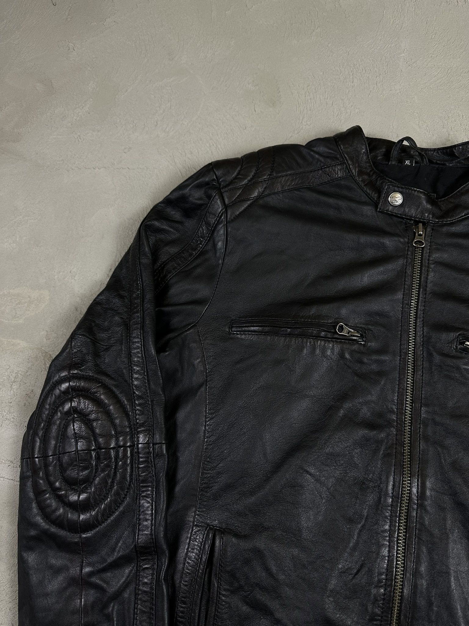 Mustang 90s Vintage Mustang Leather Racing Biker Boxy Jacket Size US XL / EU 56 / 4 - 7 Thumbnail