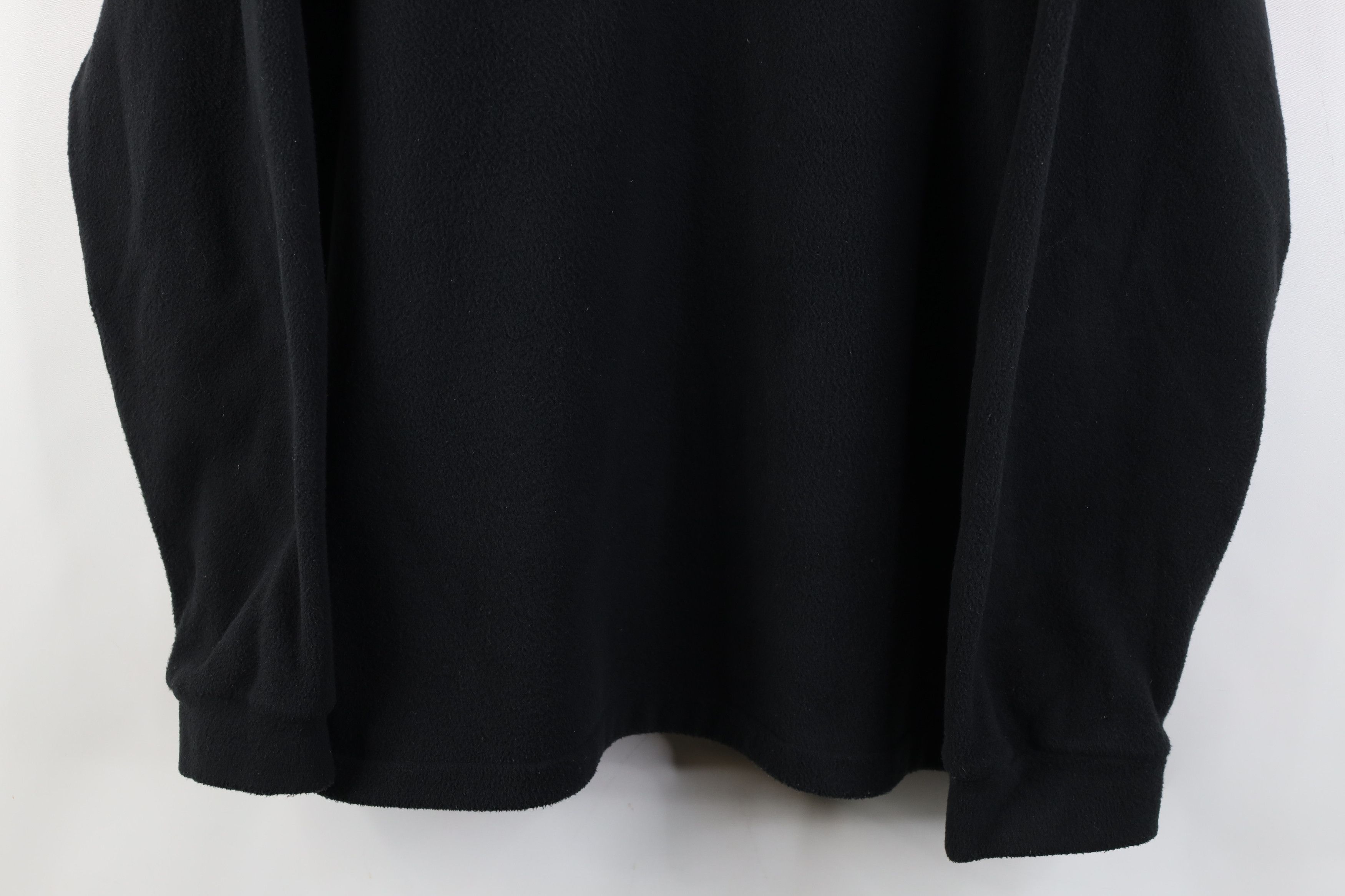 L.L. Bean Vintage 90s LL Bean Faded Blank Fleece Henley Sweater Black Size US L / EU 52-54 / 3 - 3 Thumbnail