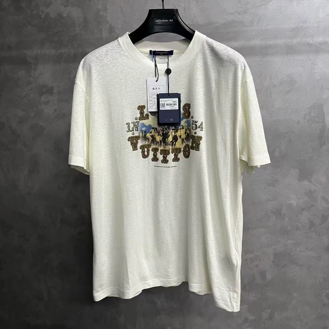 Louis Vuitton louis vuitton white logo short sleeve t-shirt Size US XXL / EU 58 / 5 - 1 Thumbnail