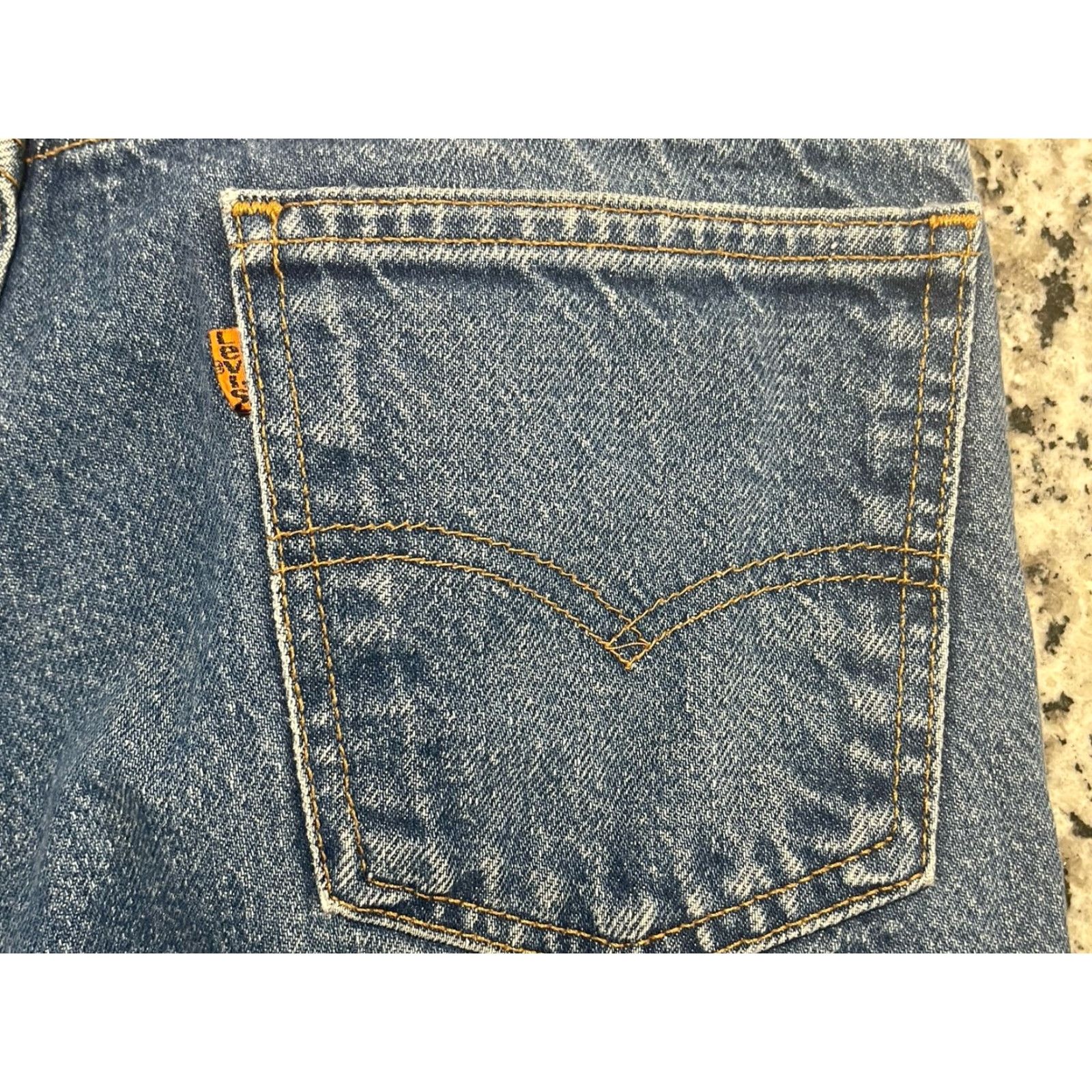 Levi's VINTAGE Levi’s 505 Jeans Orange tab Straight Men's 32x30 Regular Fit Blue 80s 90s Style Mens Size US 32 / EU 48 - 6 Thumbnail