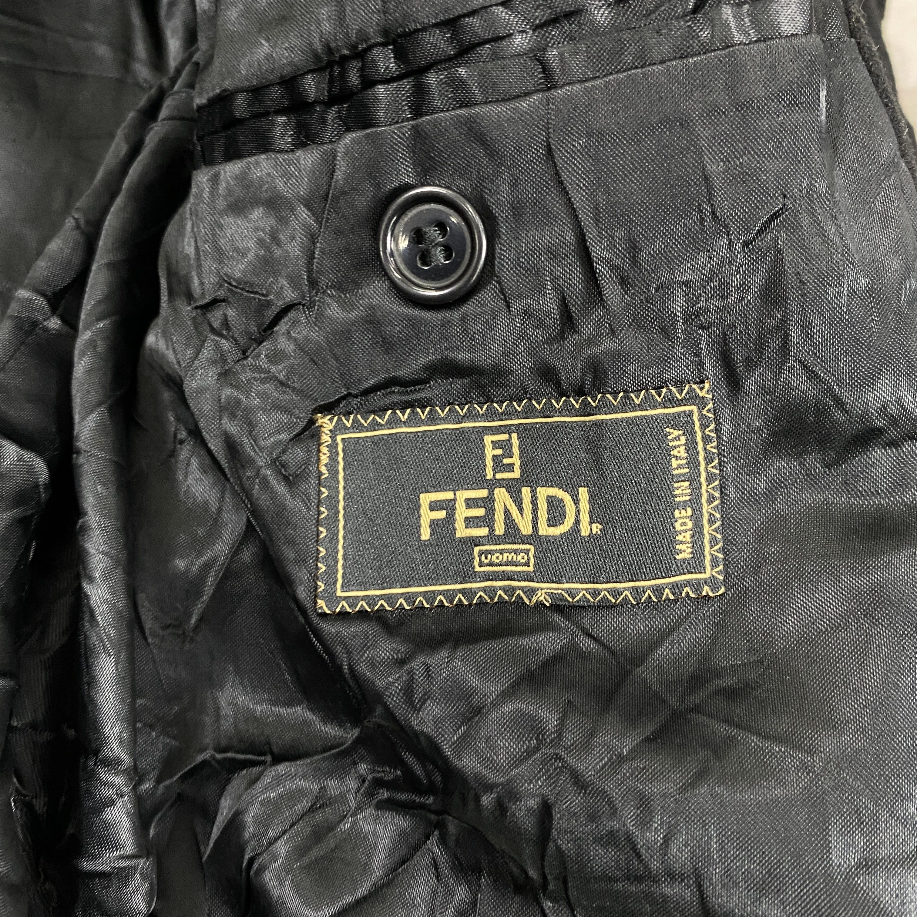 Fendi FENDI WOOL LONG COAT MADE IN ITALY - J446 Size US L / EU 52-54 / 3 - 8 Thumbnail