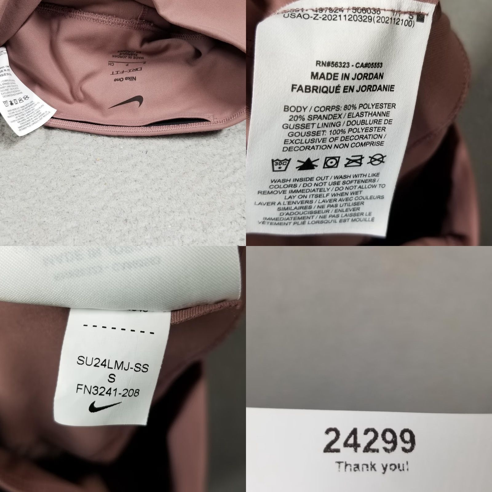Nike Nike Women One Pockets High Waisted Ankle 7/8 Legging Workout Pockets FN3241-208 Size 28" / US 6 / IT 42 - 8 Thumbnail