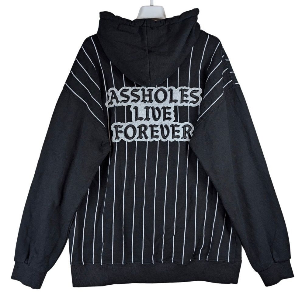 Unknown London ALF Pull Over Pinstripe Black White Sweatshirt Hoodie Men Size US L / EU 52-54 / 3 - 4 Thumbnail