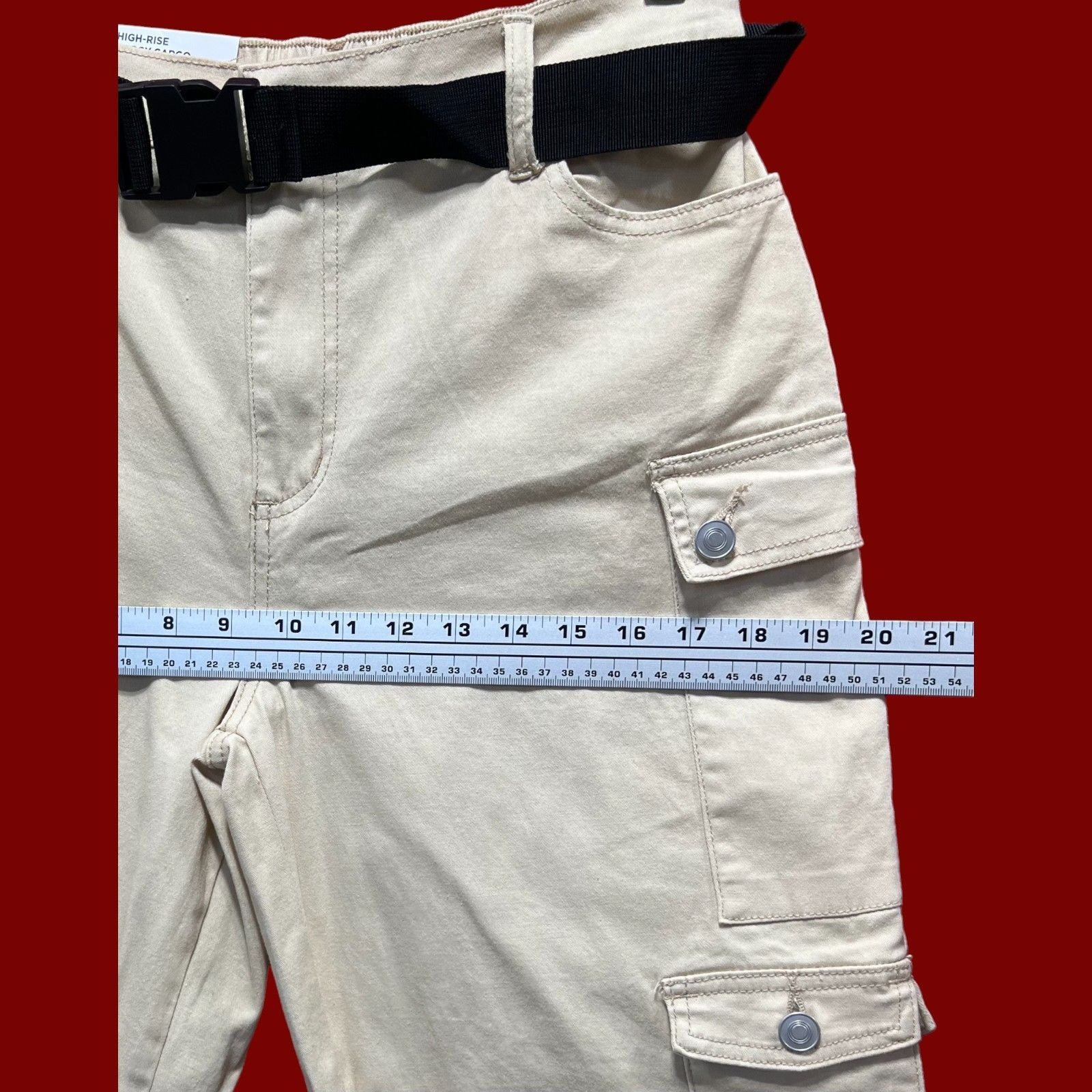 rue21 Rue 21 - Women's High-Rise Baggy Cargo Jogger - Medium Stret Size 28" / US 6 / IT 42 - 4 Thumbnail