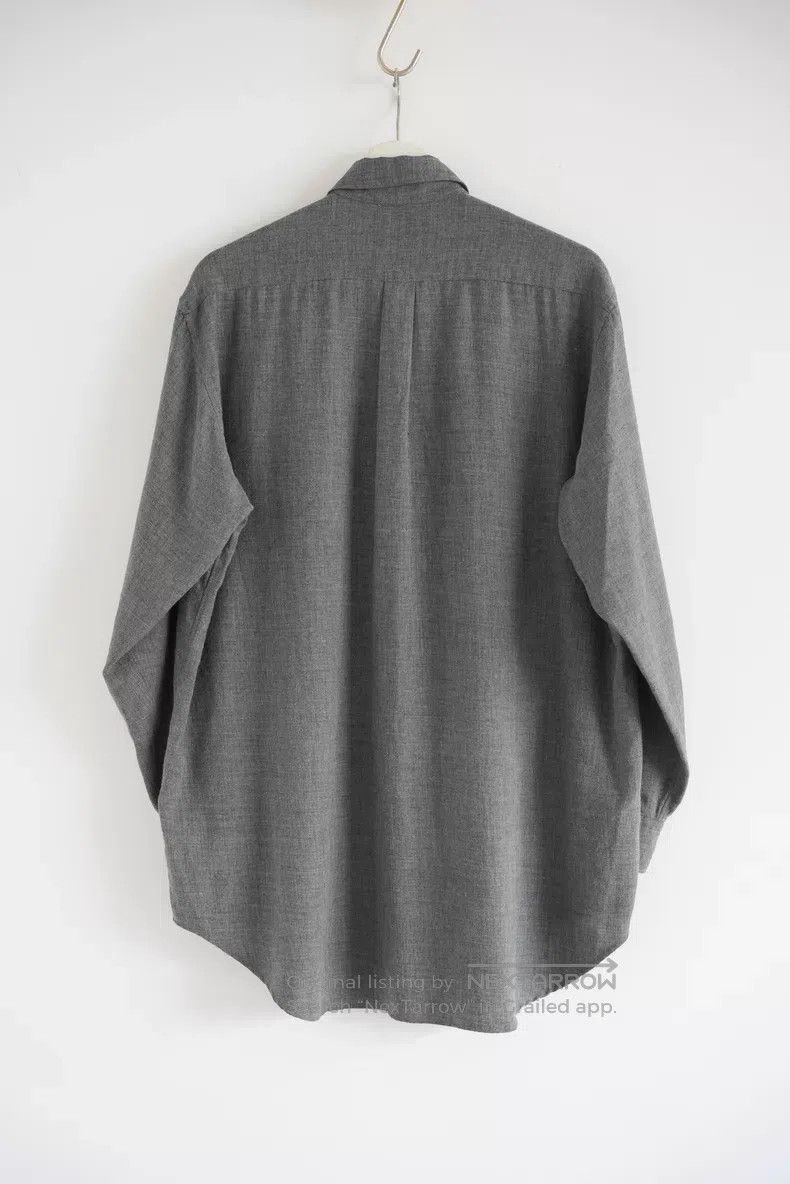Yohji Yamamoto Yohji Yamamoto size os 80s Scissor Collar Wool Grey Shirt Size US M / EU 48-50 / 2 - 2 Thumbnail