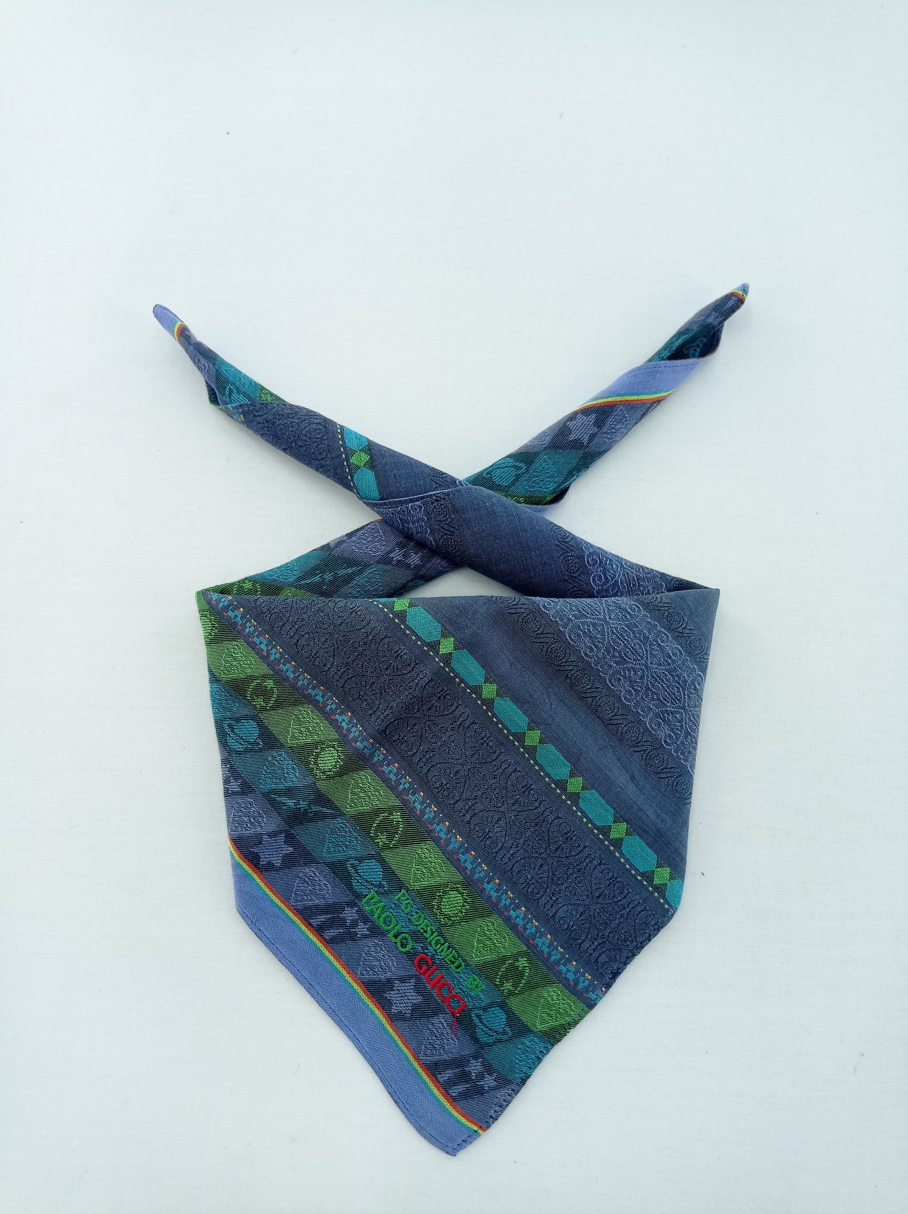 Paolo Gucci × Vintage Vintage Paolo Gucci Handkerchief / Bandana / Neckwear Size ONE SIZE - 1 Thumbnail