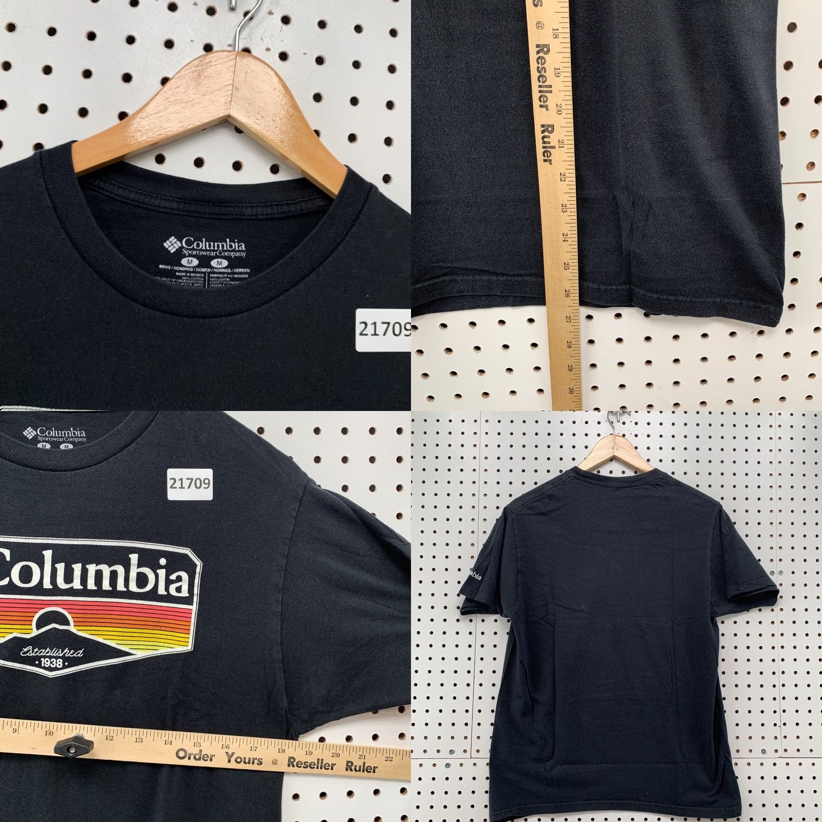 Logo 7 Columbia Shirt Mountain Sun Graphic Logo Adult Small Short Sleeve Black 18.5x26.5 Mens / Unisex Size US S / EU 44-46 / 1 - 9 Thumbnail