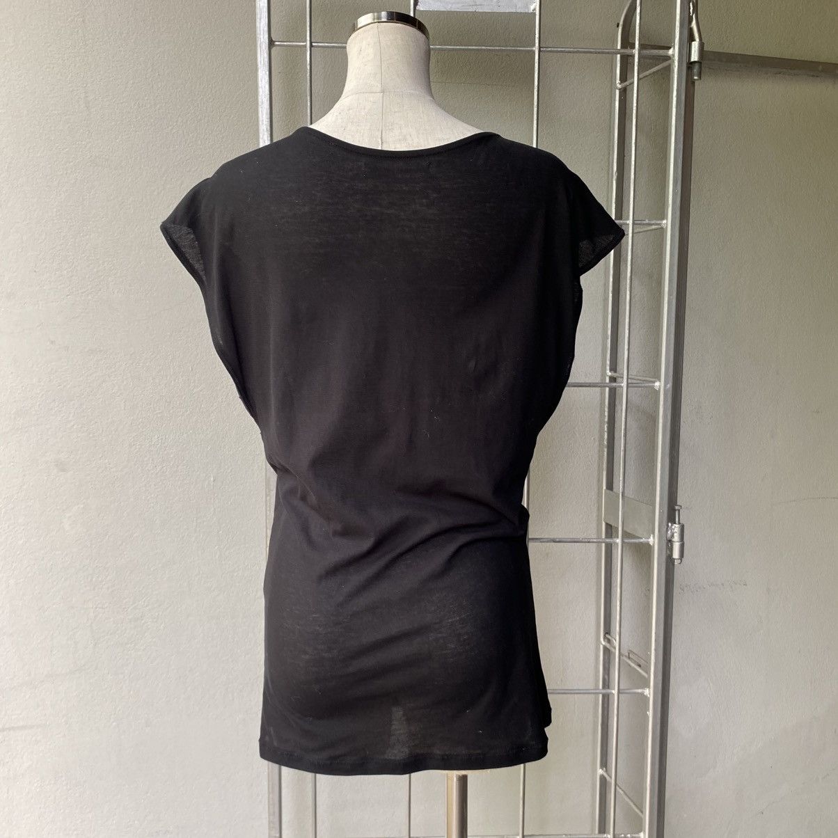 Tsumori Chisato TSUMORI CHISATO Black Butterfly Shoulder V-Neck Top Bow Tie Size XS / US 0-2 / IT 36-38 - 18 Thumbnail