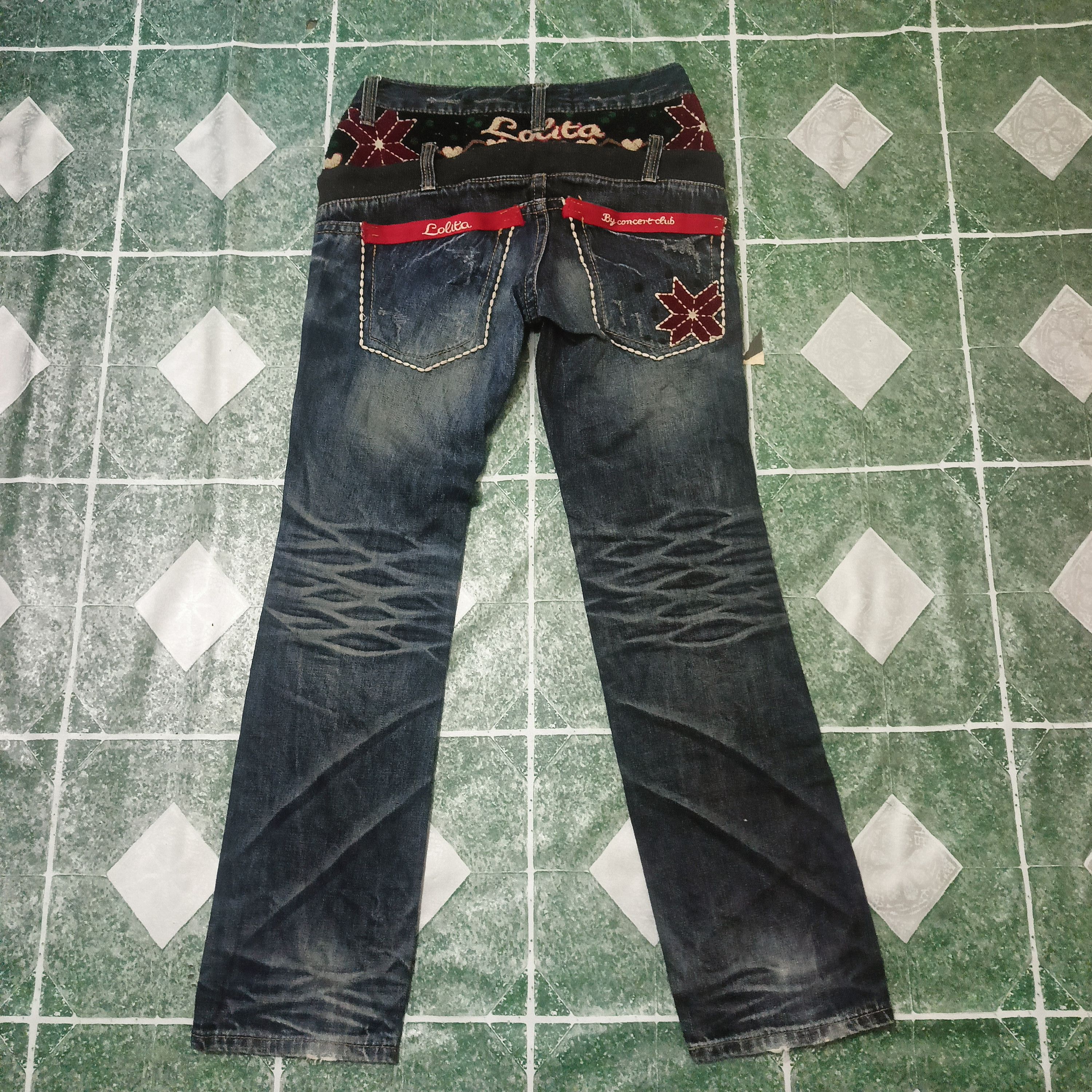 If Six Was Nine Japanese Yoshitomo Nara Lolita Flared Mud Wash Distressed Size US 30 / EU 46 - 1 Thumbnail