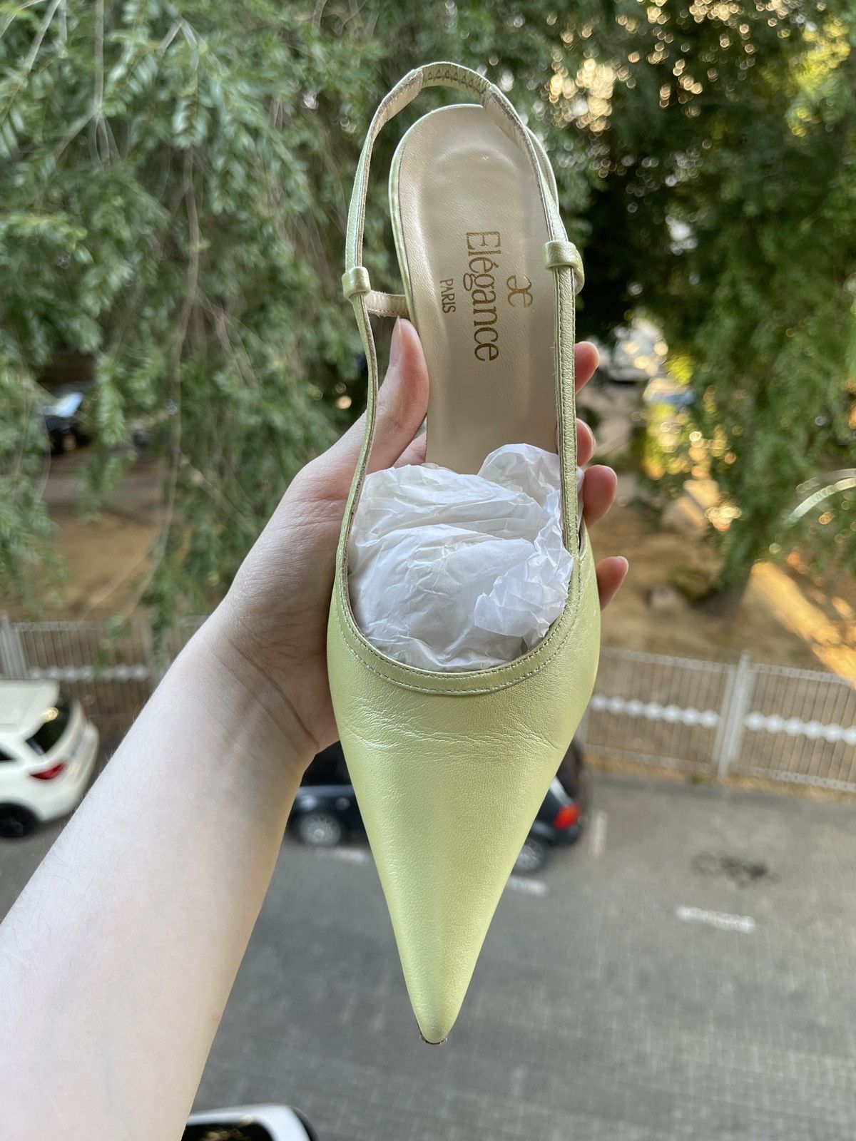 Other Elegance Paris leather sling-backs Size US 7 / IT 37 - 9 Thumbnail