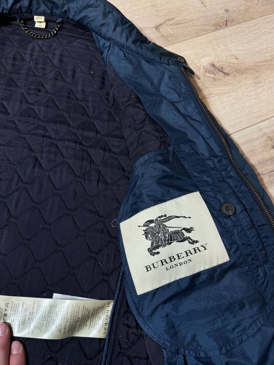 Burberry Burberry London Mens’s XL Blue Qualited Jacket Bomber Size US XL / EU 56 / 4 - 9 Thumbnail