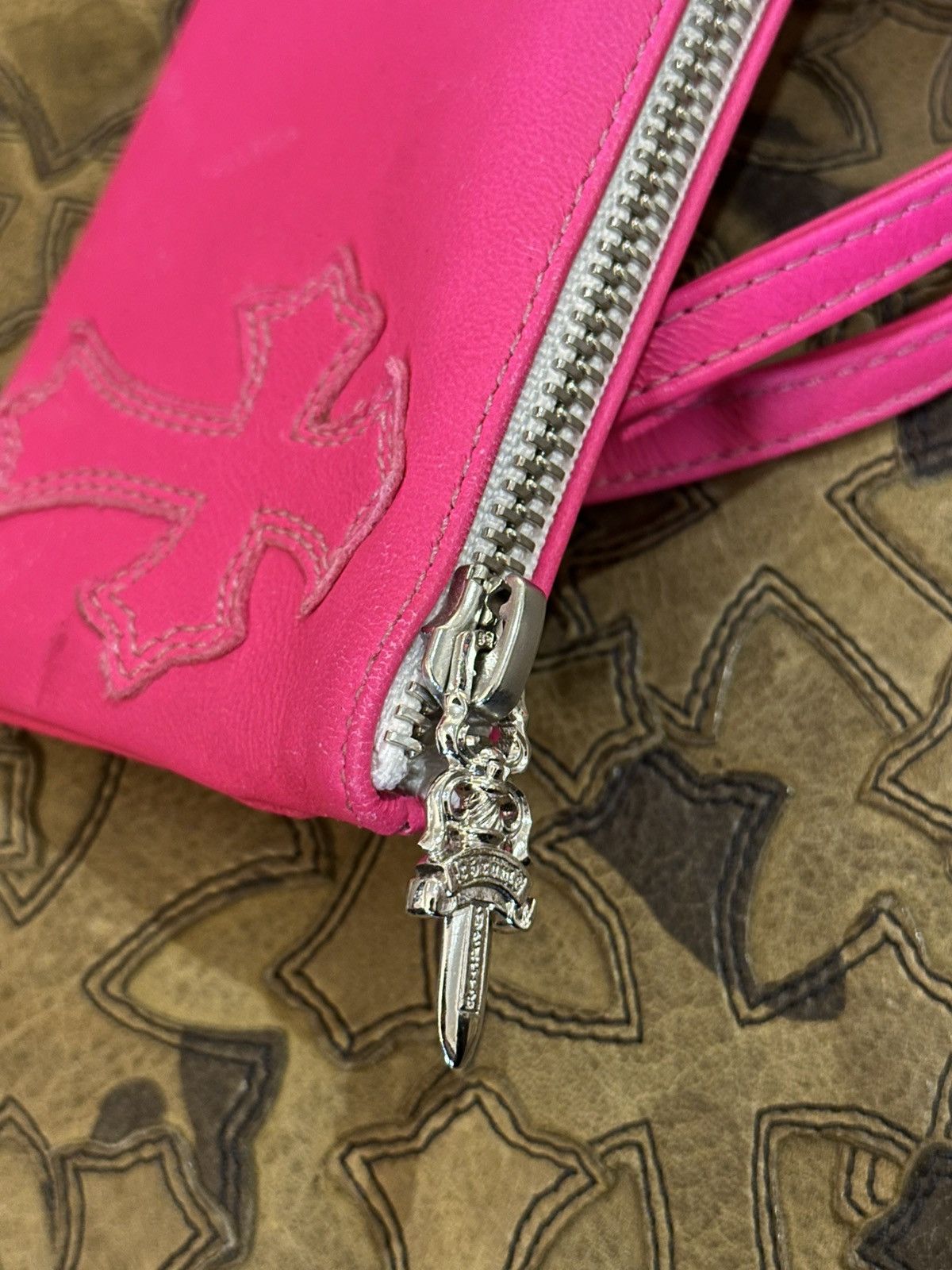 Chrome Hearts CHROME HEARTS PINK SINGLE PATCH WALLET Size ONE SIZE - 3 Thumbnail