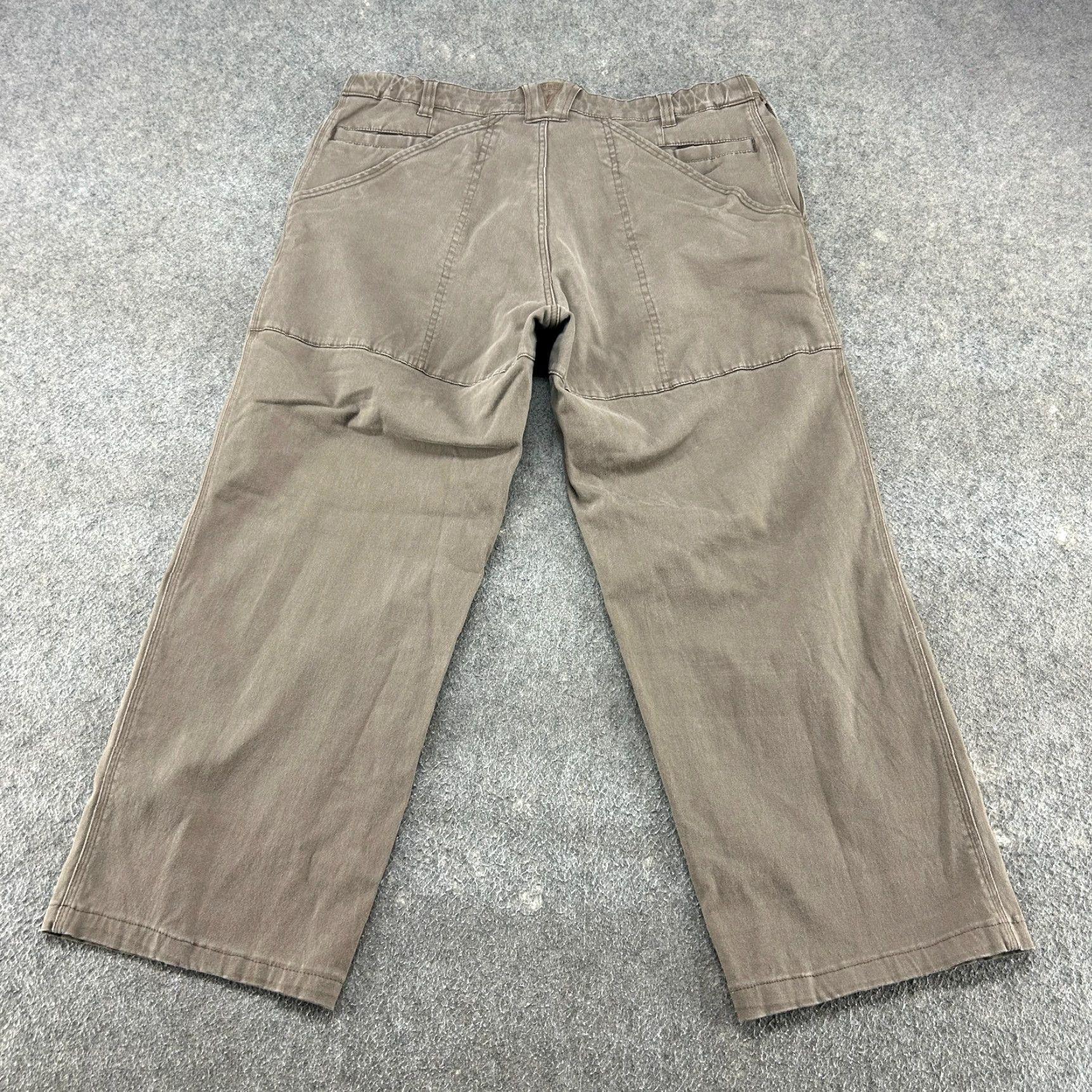 Vintage SCOTTeVEST Pants Mens 36x27 Brown Cotton Relaxed Straight Chino Cargo Pocket Casual Vintage: No? Size 36R - 6 Thumbnail