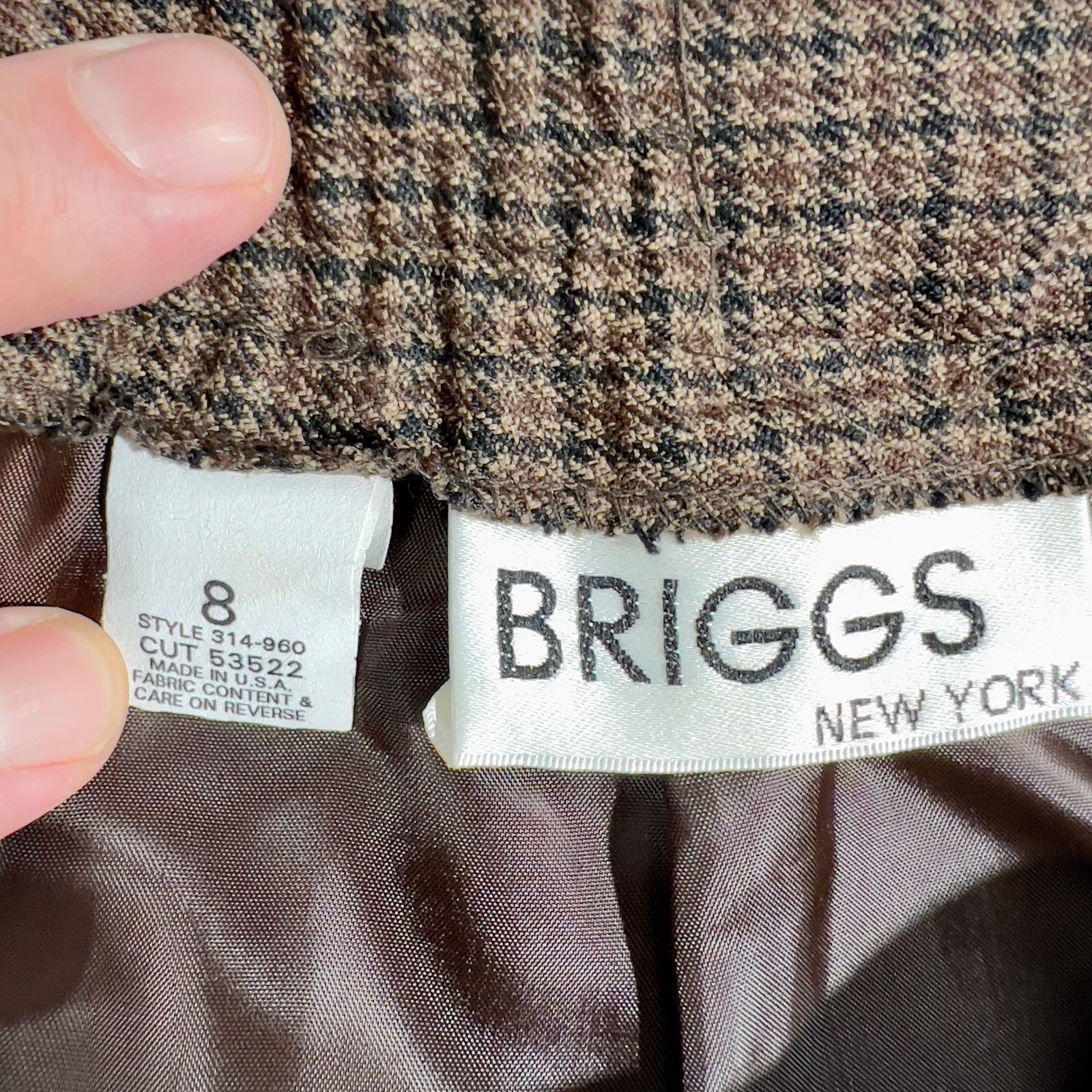 Other Briggs New York Skirt Maxi Sz 8 Brown Herringbone USA Lined Size M / US 6-8 / IT 42-44 - 2 Thumbnail