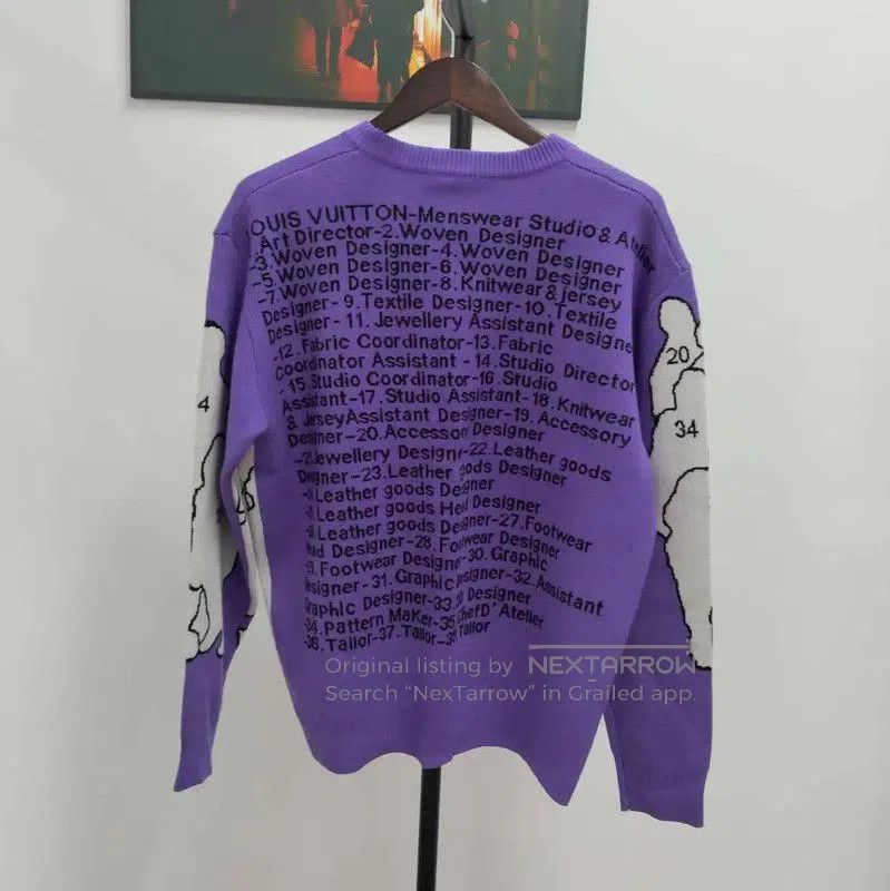 Louis Vuitton Louis Vuitton Men's Summer Purple Knit Sweater . Size US M / EU 48-50 / 2 - 2 Thumbnail