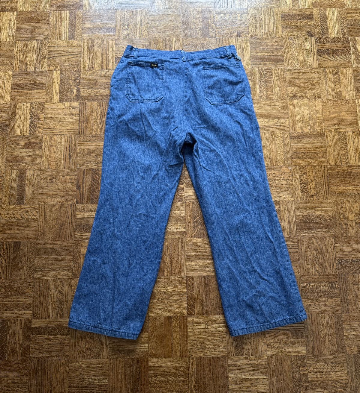 Vintage Vintage 70s H.I.S. Dungaree Wide Leg Denim Jeans Size US 34 / EU 50 - 2 Thumbnail