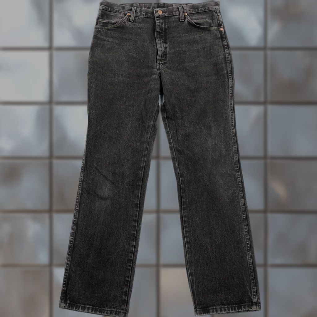 Wrangler Wrangler Jeans Straight 35x32 Regular Brown Wash Denim Men 936KCL 100 Cotton 5-Pocket Size US 35 - 1 Thumbnail