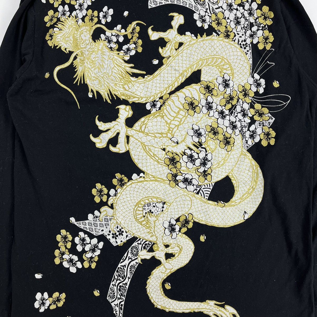 Japanese Brand Harajuku Style Bullet Noise Sukajan Sakura Dragon LongSleeve Size US XL / EU 56 / 4 - 4 Thumbnail