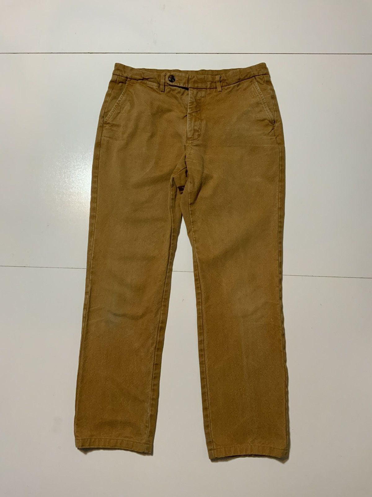 Spier & Mackay Spier & Mackay Slim Premium Cotton Canvas Chino Khaki Pants Size US 34 / EU 50 - 1 Thumbnail