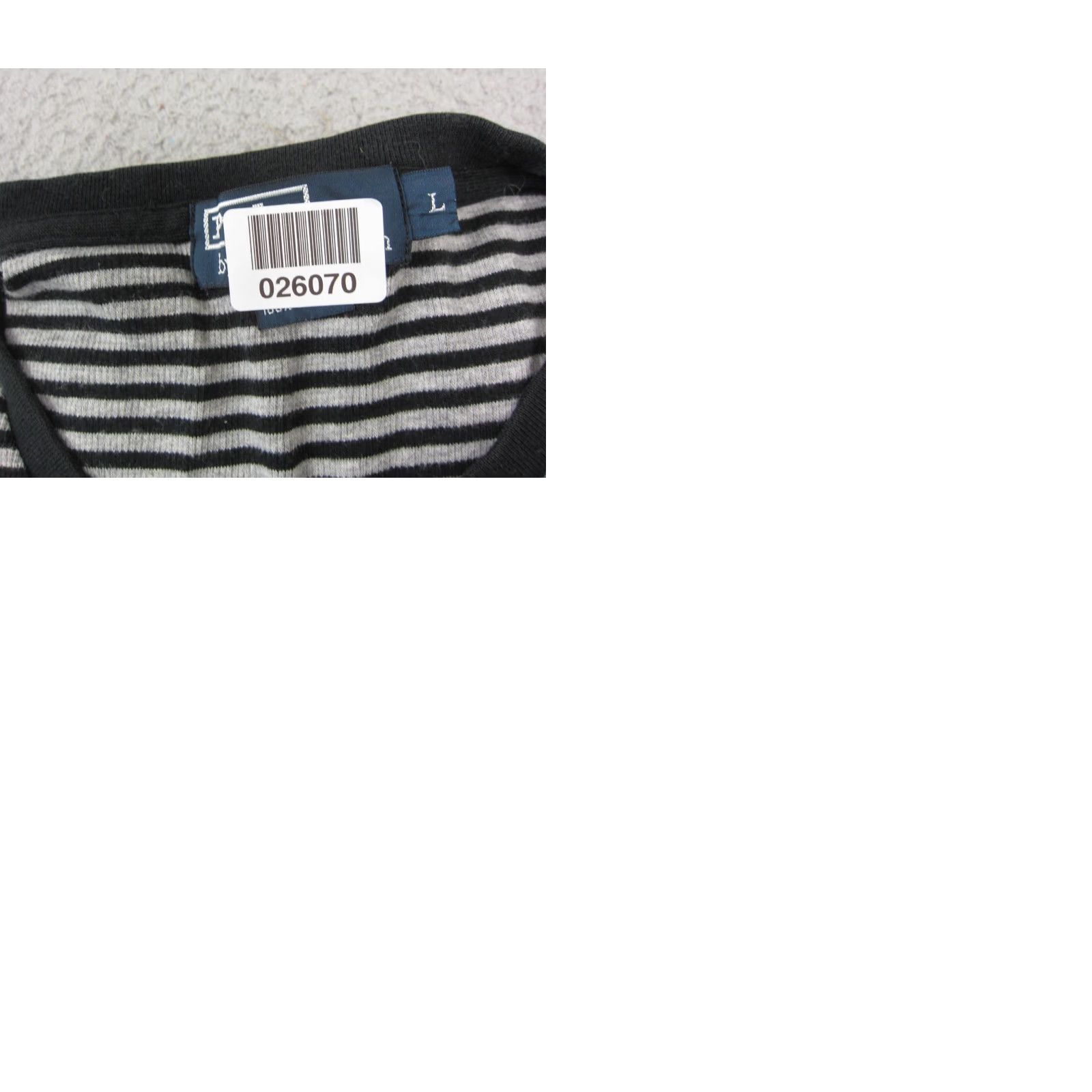Polo Ralph Lauren Polo Ralph Lauren Shirt Mens L Black Striped Crew Neck Short Sleeve Vintage No (90s) Size US L / EU 52-54 / 3 - 9 Thumbnail