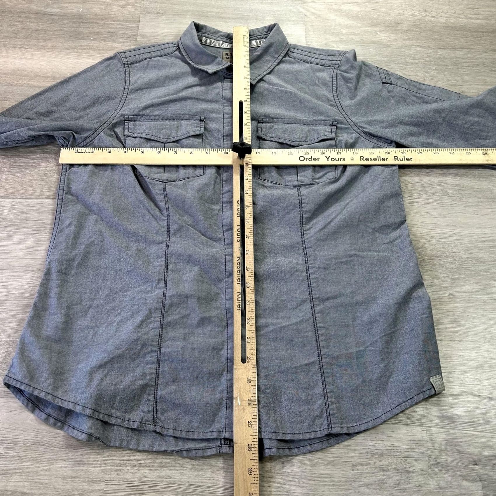 Vintage 5.11 Tactical Athena Shirt Womens Large Gray Snap Button Up Workwear 62386 Size L / US 10 / IT 46 - 6 Thumbnail