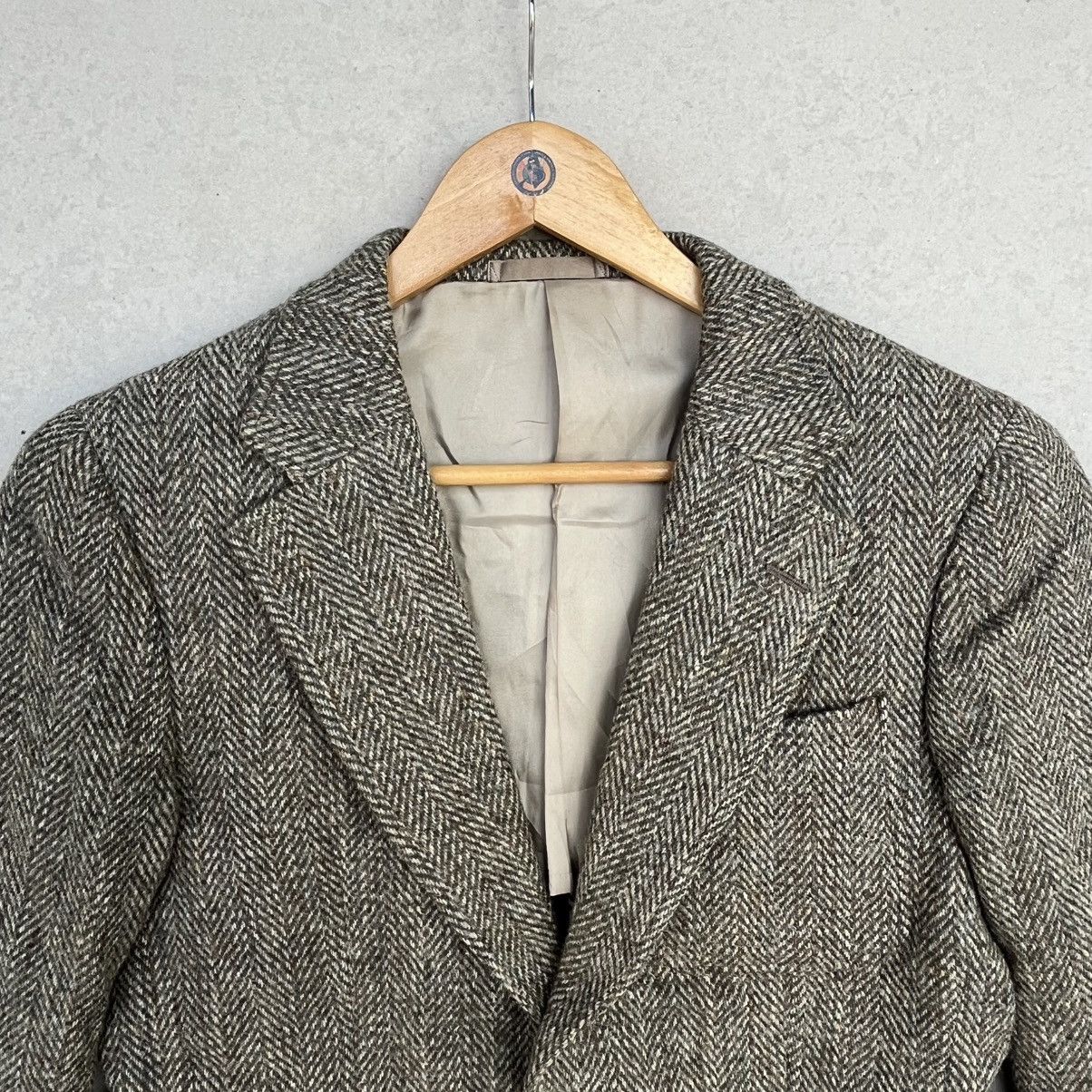 Other Vintage Herringbone Wool blazer Button Green & brown Colour Size 34R - 3 Thumbnail