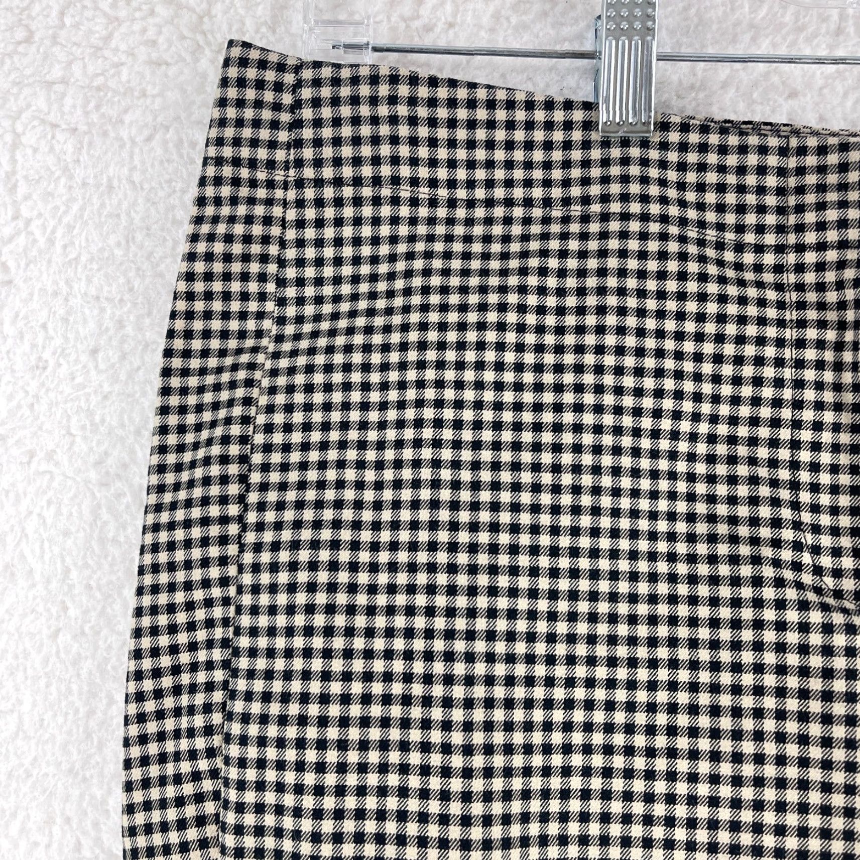 J. Jill J. Jill Black Gingham Cropped Straight Pants Womens Size 6 Mid-Rise Casual Regular Rise Cotton Spandex Pant Type Size 28" / US 6 / IT 42 - 4 Thumbnail
