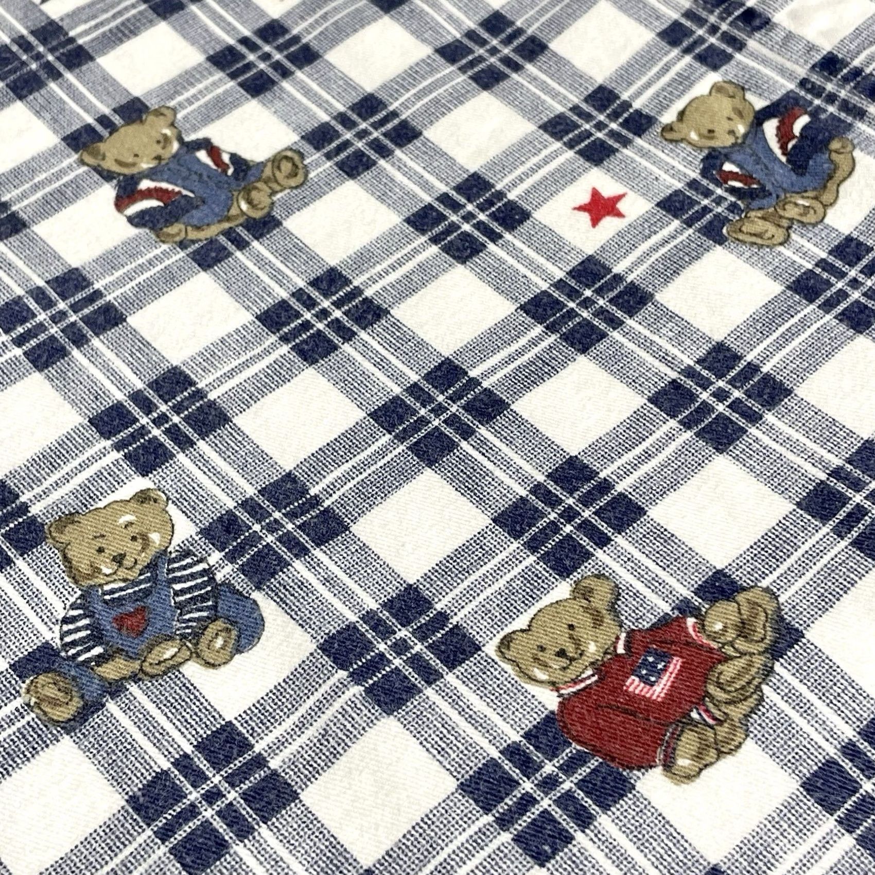 Vintage VINTAGE Quizz Women Blue Plaid Patriotic Teddy Bear Button-Up Long Sleeve Shirt 18 XL Size XXL / US 16-18 / IT 52-54 - 4 Thumbnail