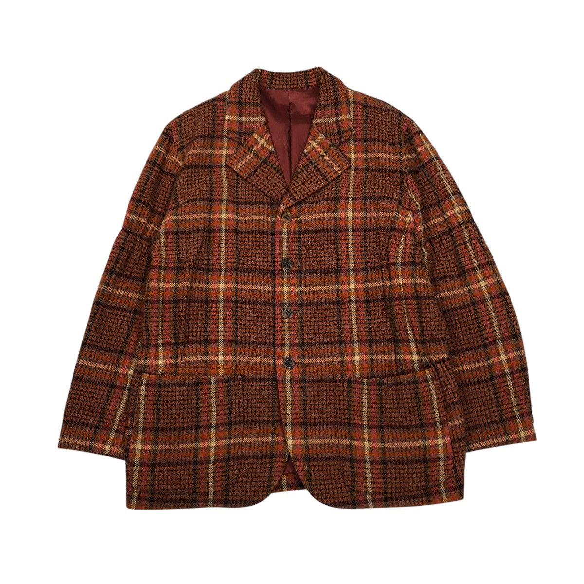 Issey Miyake 🔥VINTAGE ISSEY MIYAKE WOOL CHORE JACKET TARTAN DESIGN Size US M / EU 48-50 / 2 - 1 Thumbnail