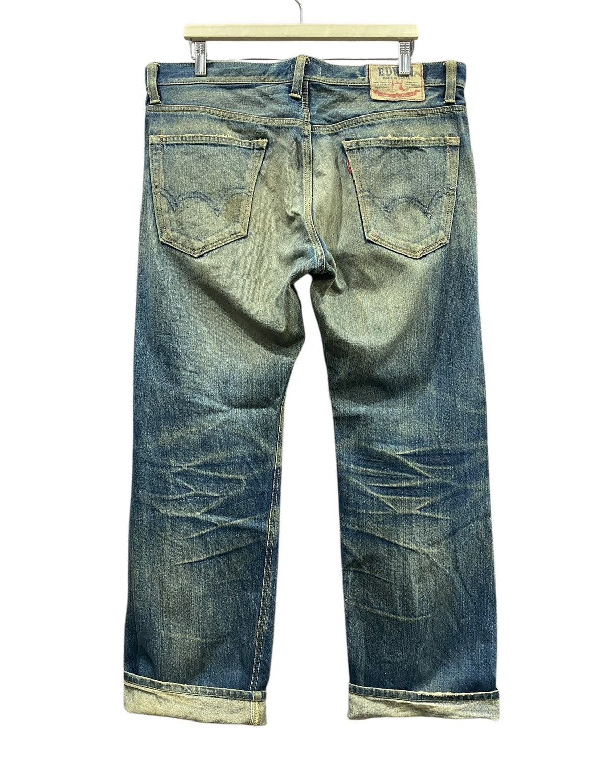 Edwin Vintage EDWIN Distressed Blue Jeans Size US 39 - 8 Thumbnail