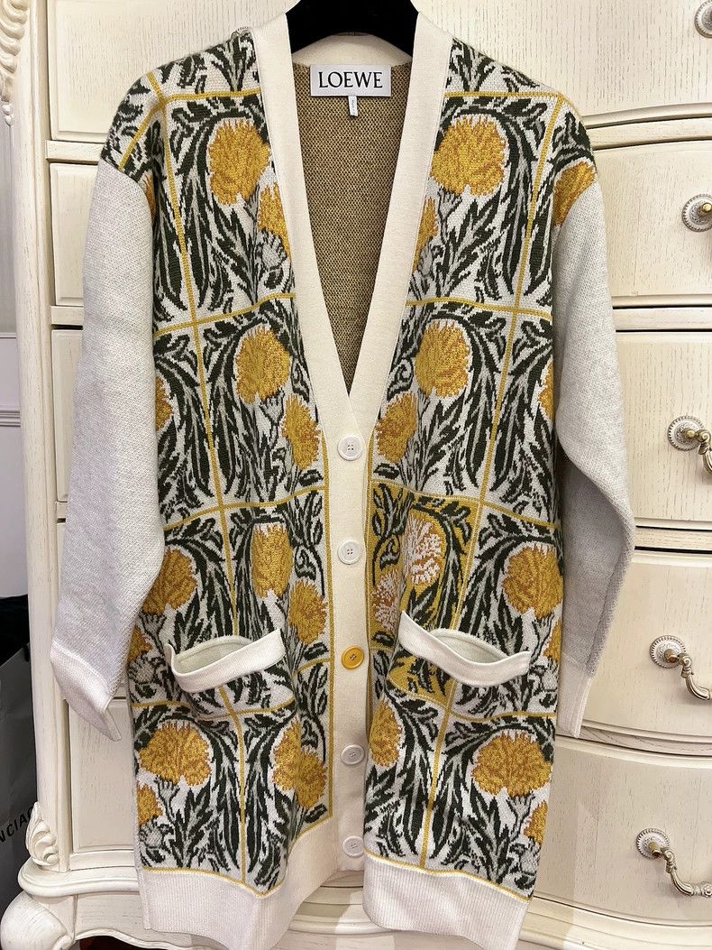LOEWE Floral Patterned Cardigan Sweater - dmc