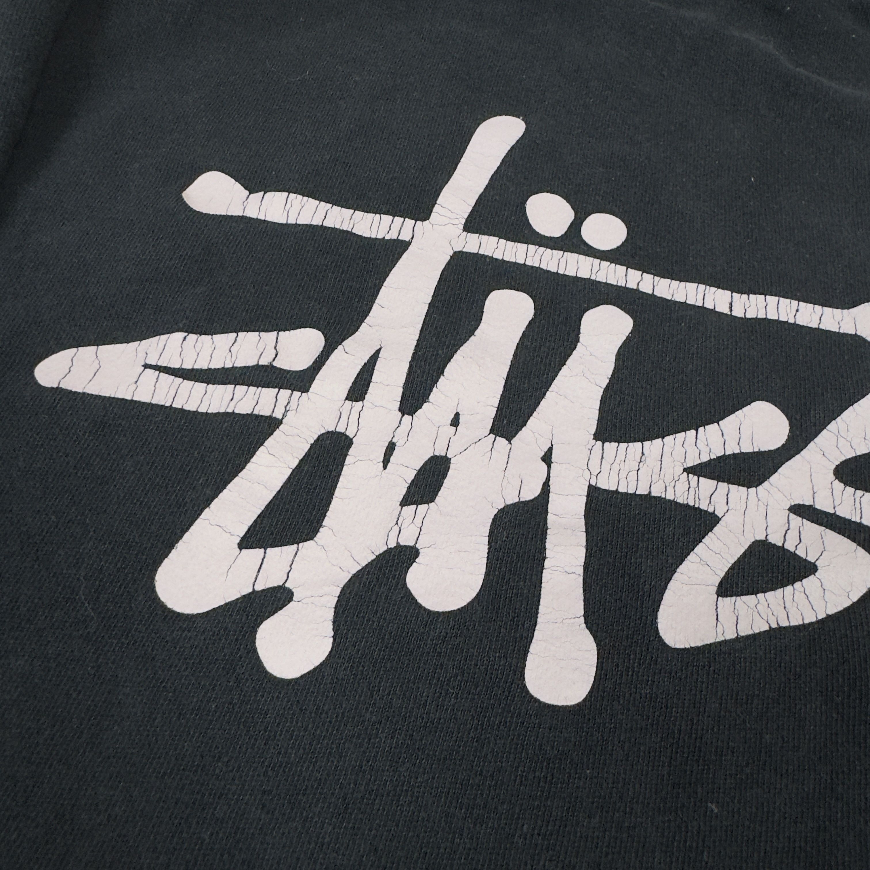 Stussy Stussy Men's Black Cotton Long Sleeve Pullover Hoodie Large Size US L / EU 52-54 / 3 - 2 Thumbnail