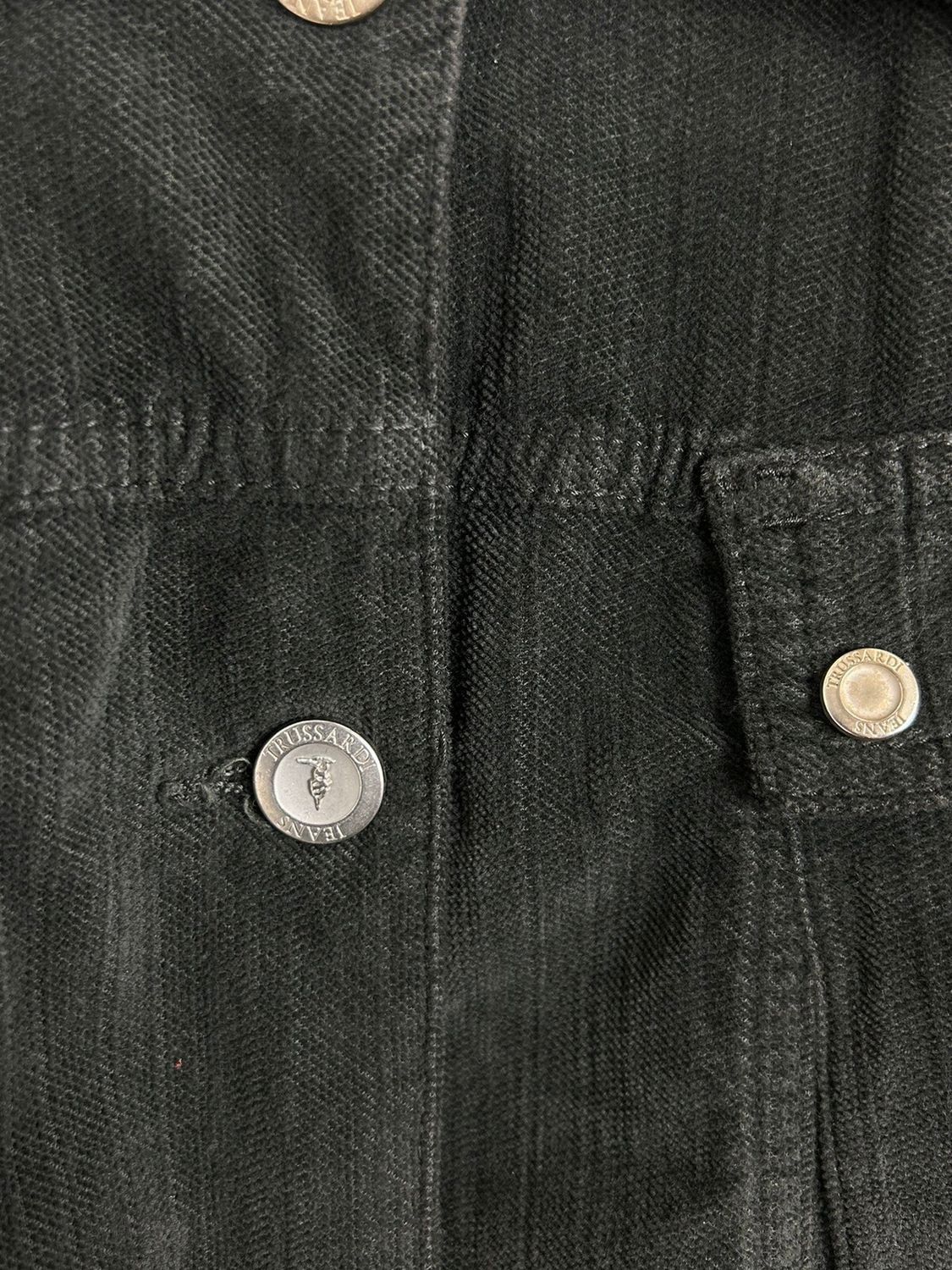 Trussardi Trussardi Jeans Soft Velour Denim Style Button-Up Jacket Size M / US 6-8 / IT 42-44 - 3 Thumbnail