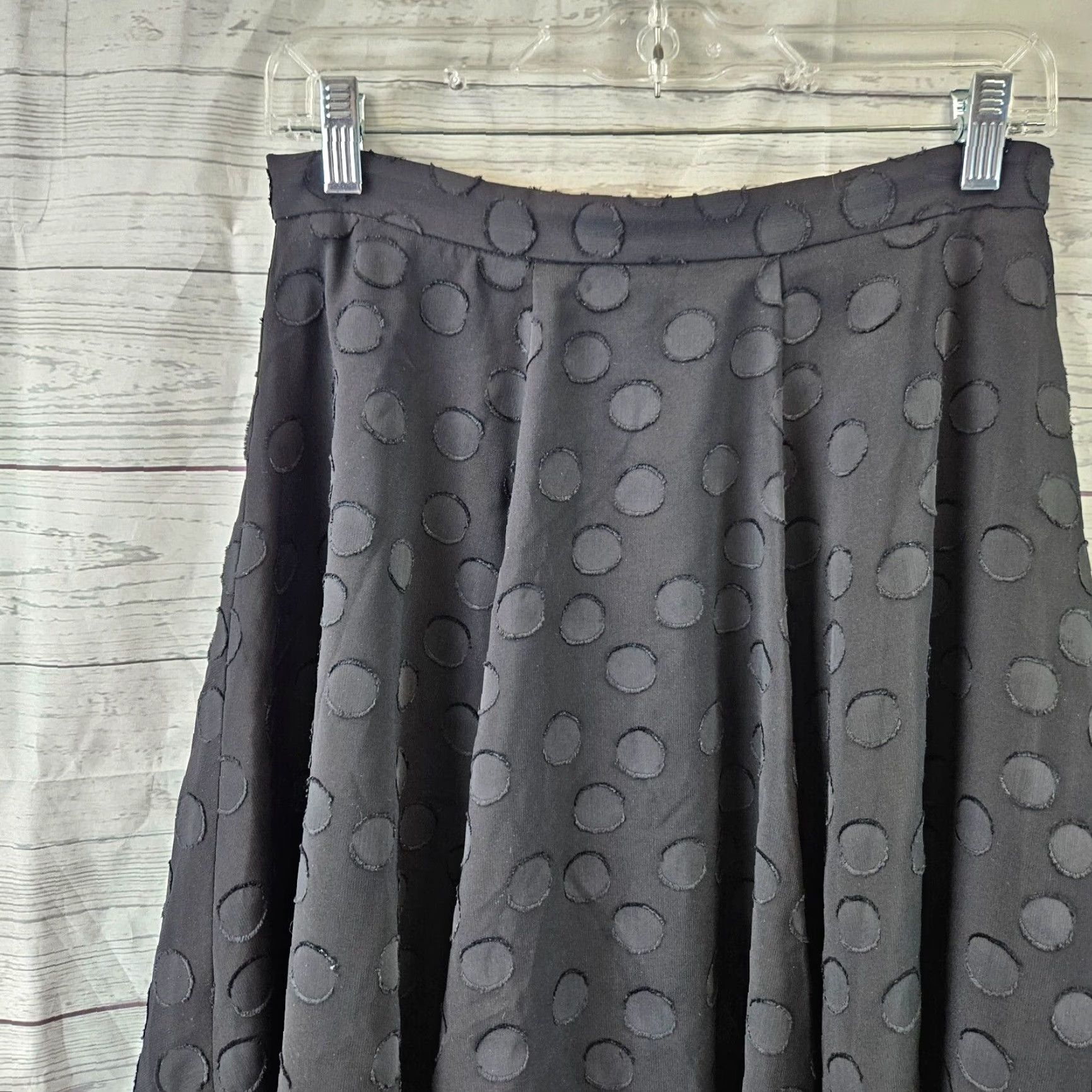 Ann Taylor Ann Taylor Womens Skirt Sz 2 Black Polka Dot Zips Polyester Size 26" / US 2 / IT 38 - 2 Thumbnail