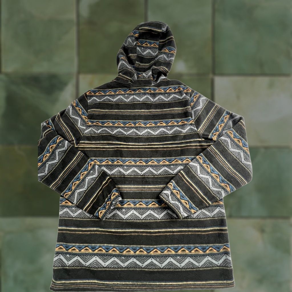 O'Neill O'Neill Hoodie Mens M Gray 1/4 Zip Fleece Tribal Striped Aztec Sweatshirt Pullover Pocket Zipper High Neck Logo Patch Size US M / EU 48-50 / 2 - 1 Thumbnail
