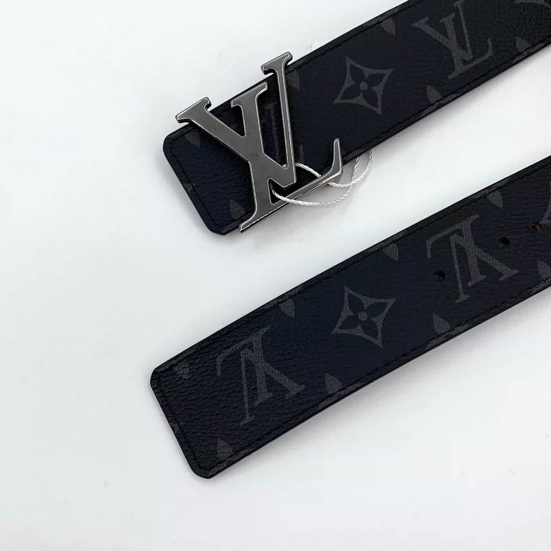 Louis Vuitton Louis Vuitton Black logo print logo smooth buckle waistban Size ONE SIZE - 4 Thumbnail