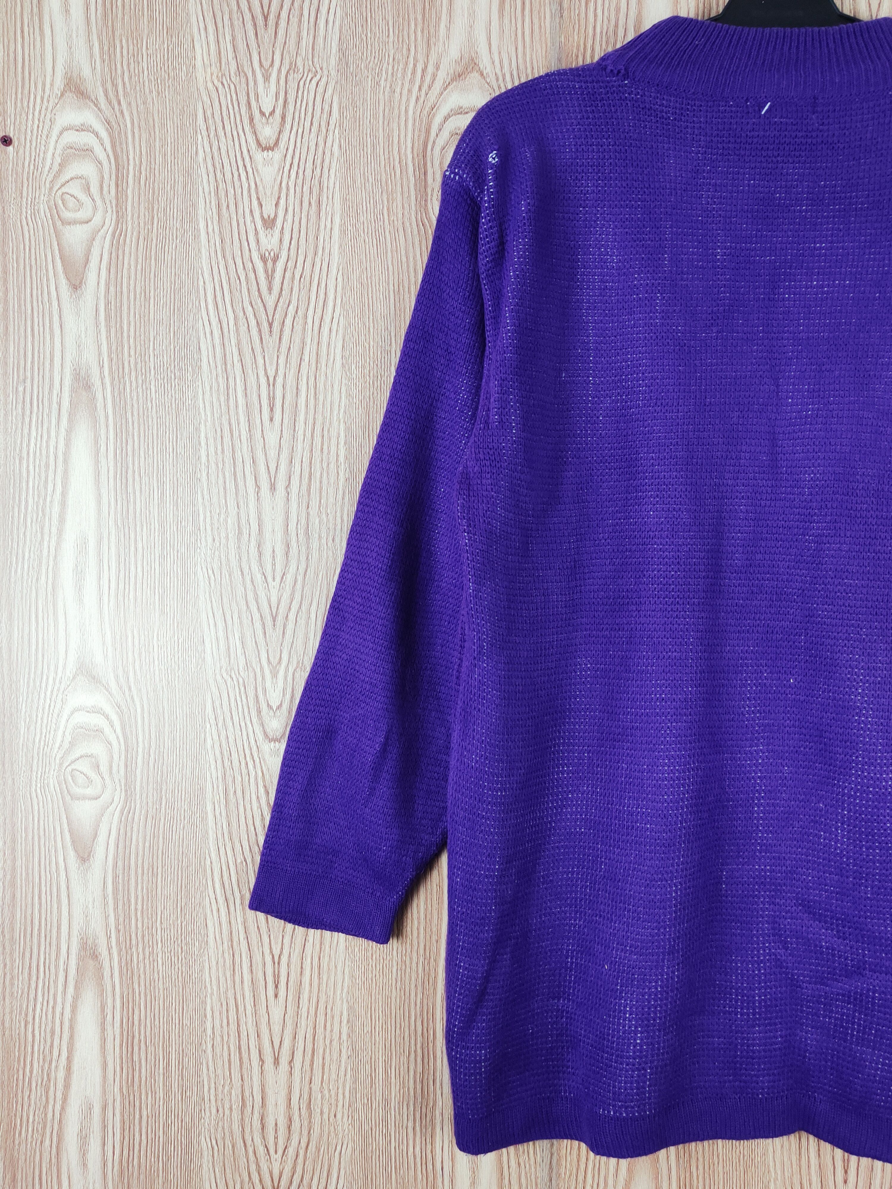 Japanese Brand × Vintage Desire Purple dog Knitwear Long Sweatshirts #W424 Size M / US 6-8 / IT 42-44 - 9 Thumbnail