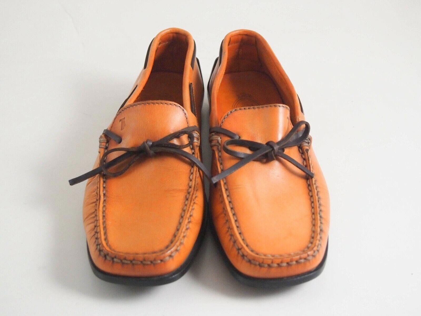 Tod's Tod's Loafers Orange Leather Womens EU 36 US 6 Size US 6 / IT 36 - 5 Thumbnail